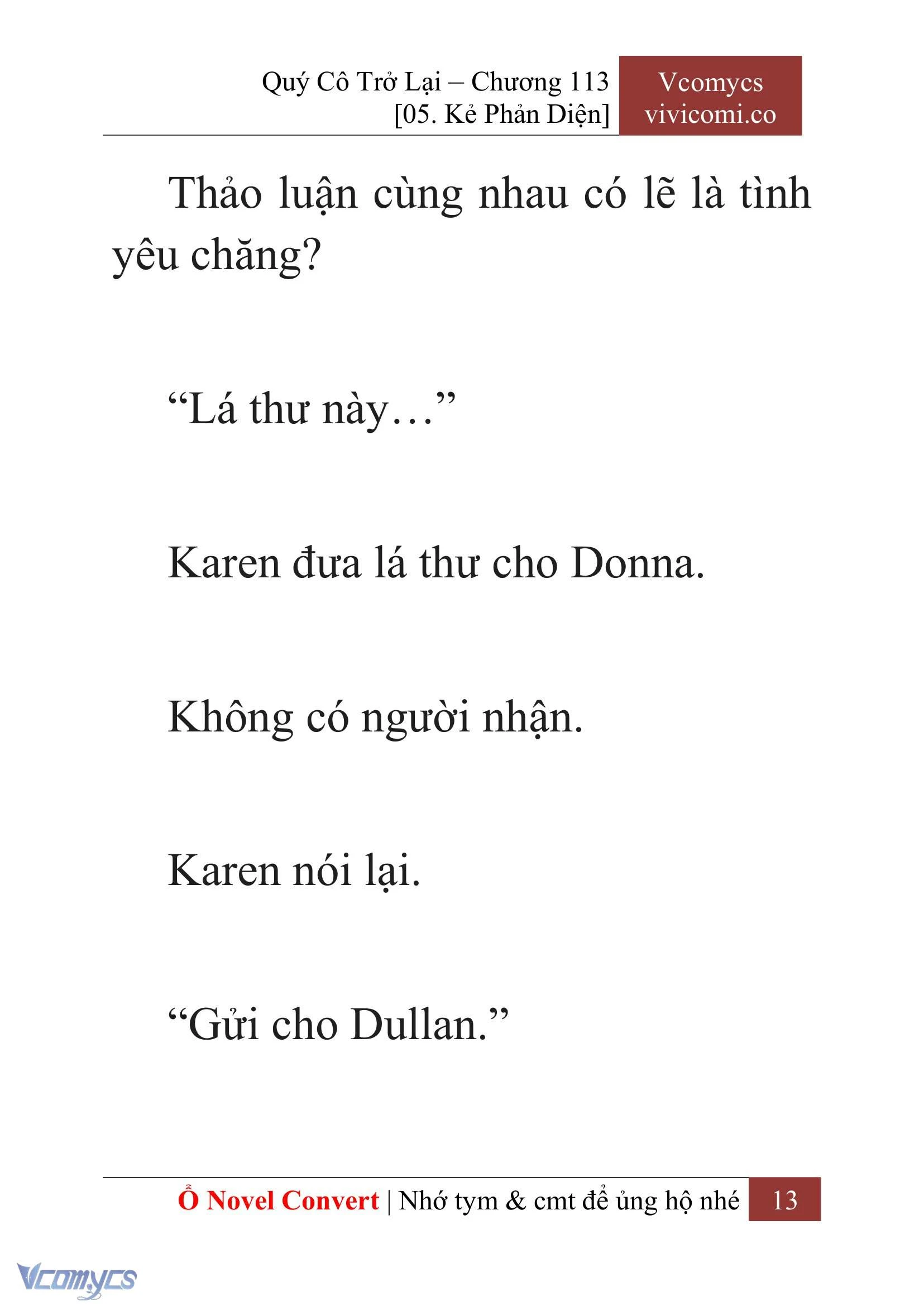 [Novel] Quý Cô Trở Lại Chapter  113 - 15