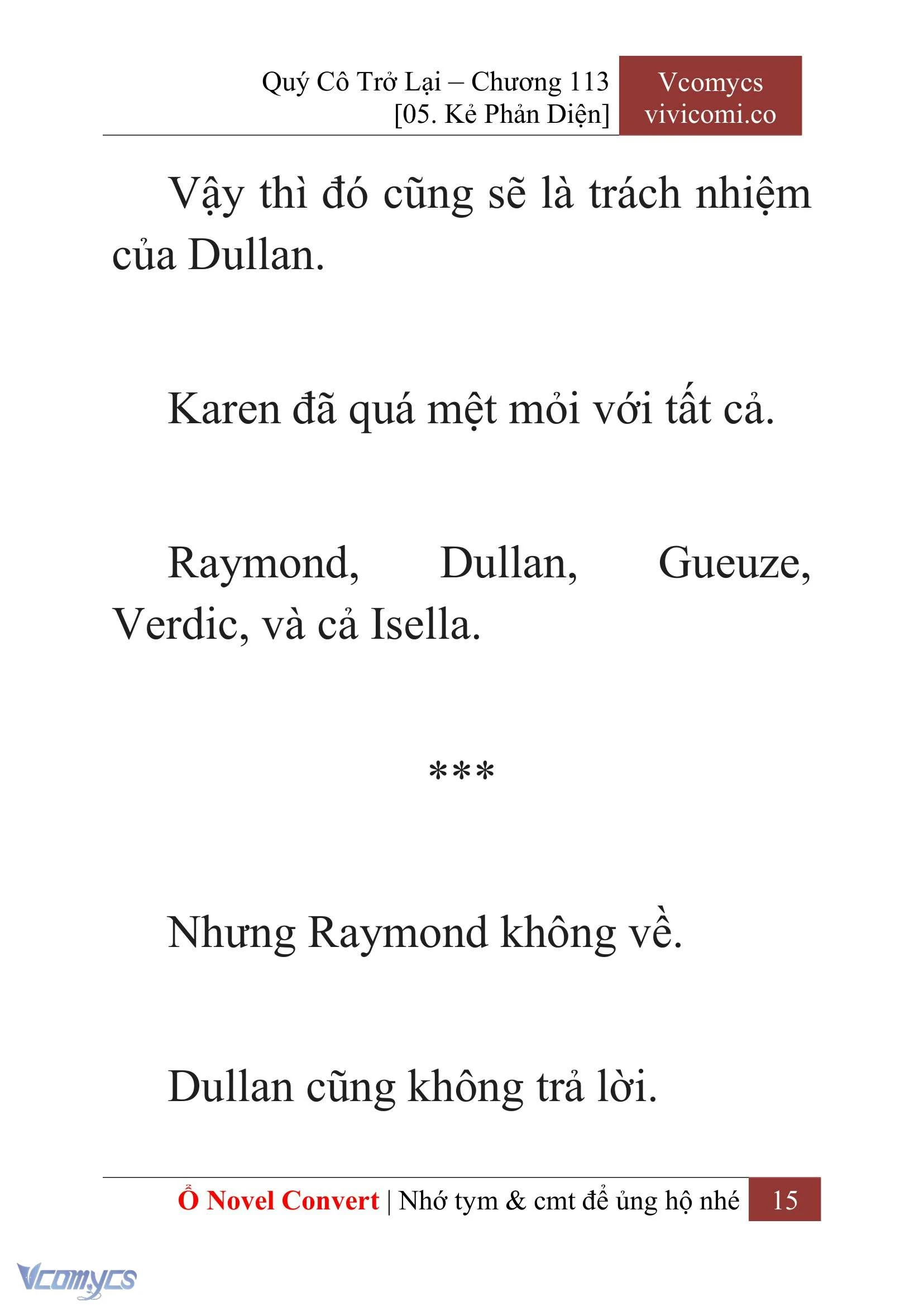 [Novel] Quý Cô Trở Lại Chapter  113 - 17