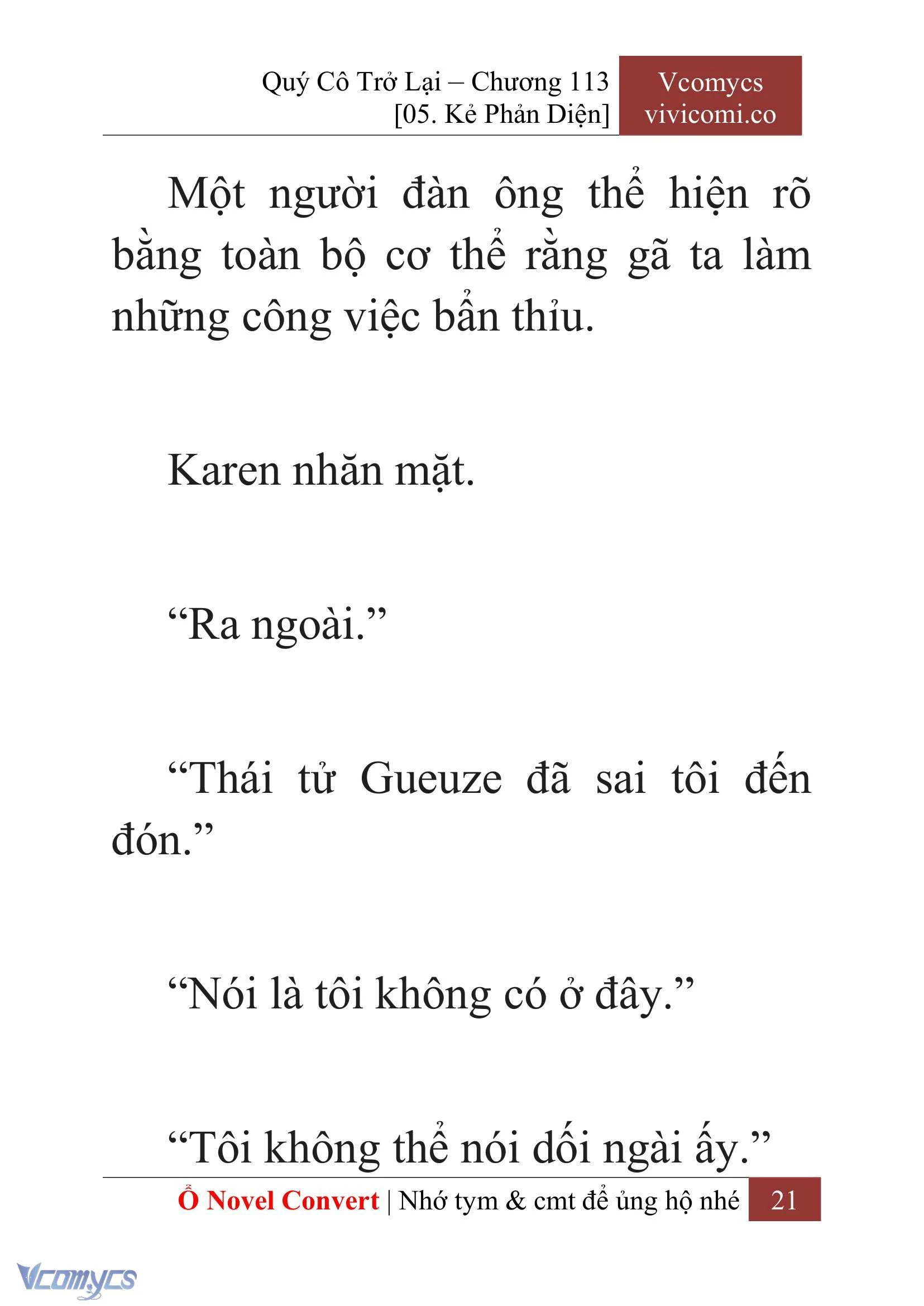 [Novel] Quý Cô Trở Lại Chapter  113 - 23