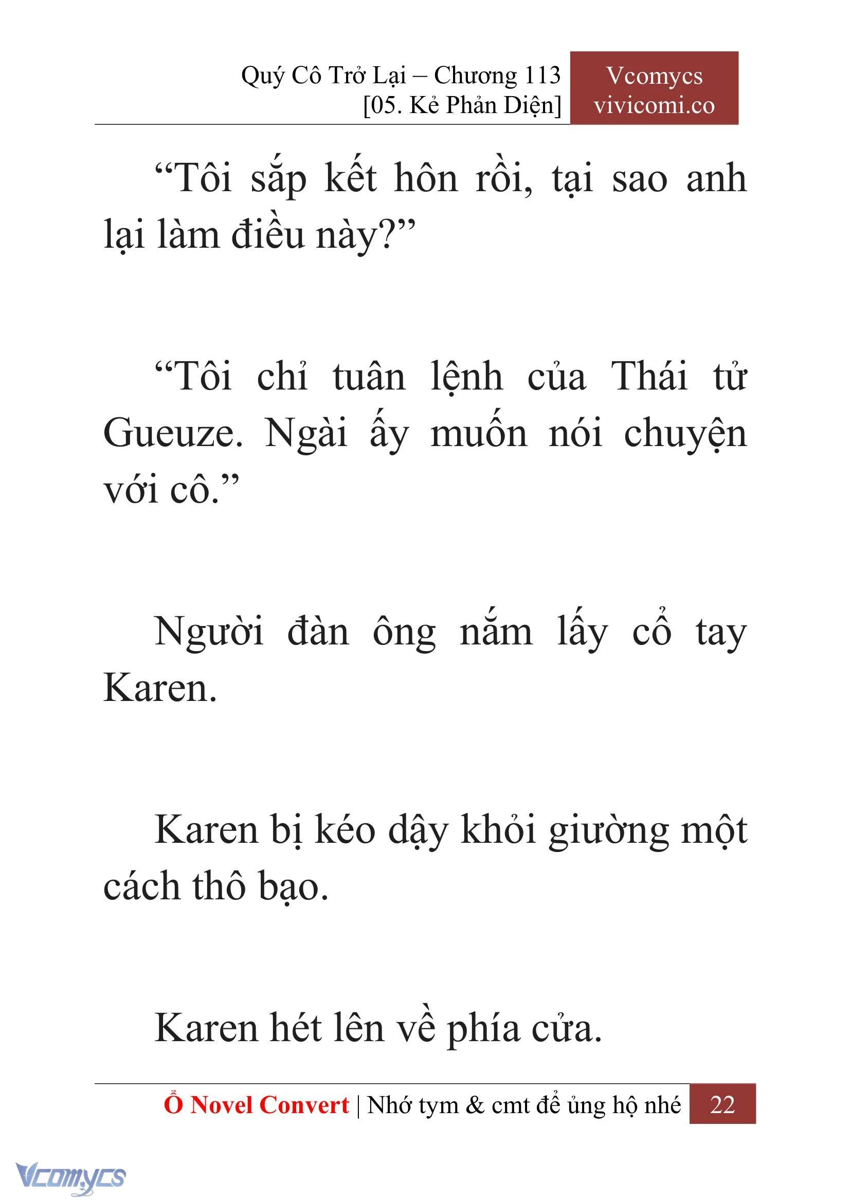 [Novel] Quý Cô Trở Lại Chapter  113 - 24