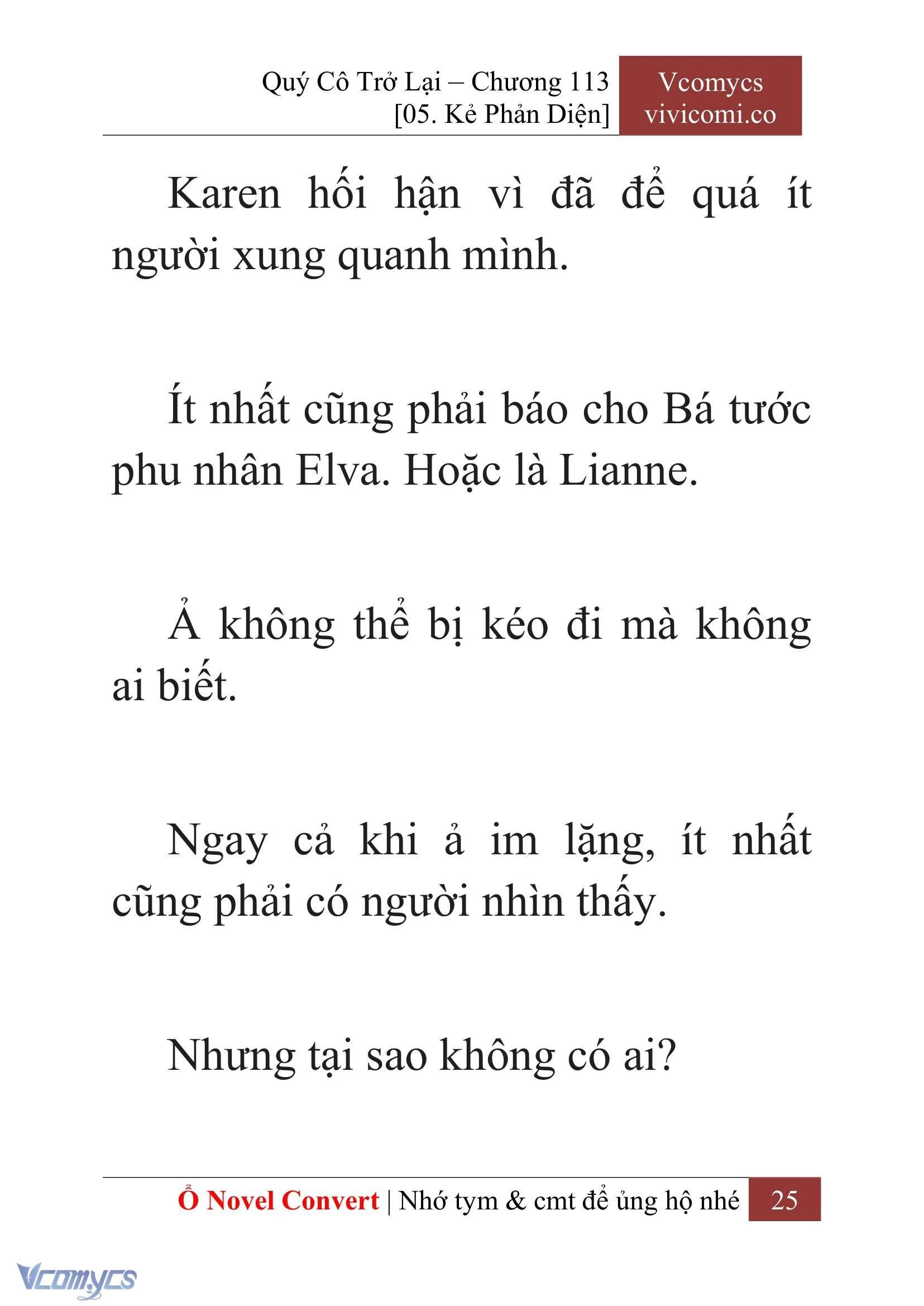 [Novel] Quý Cô Trở Lại Chapter  113 - 27
