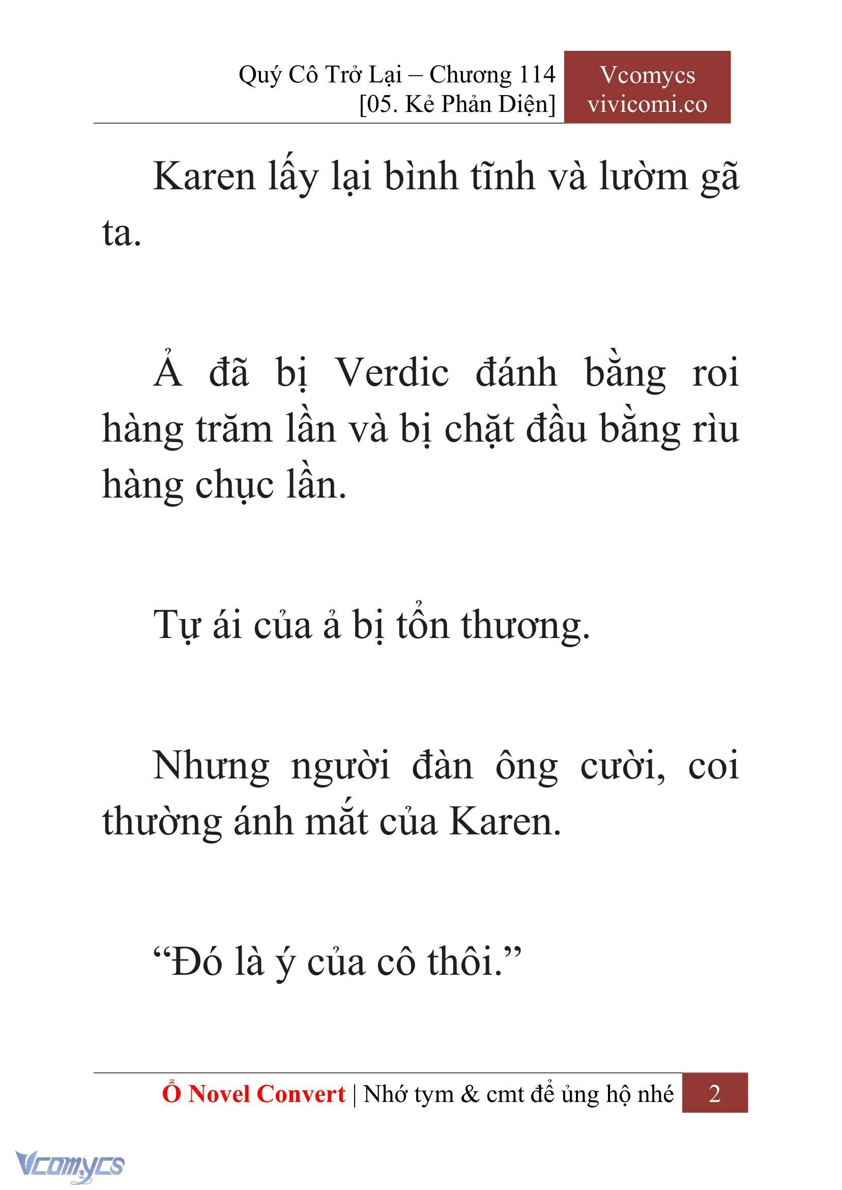 [Novel] Quý Cô Trở Lại Chapter  114 - 4