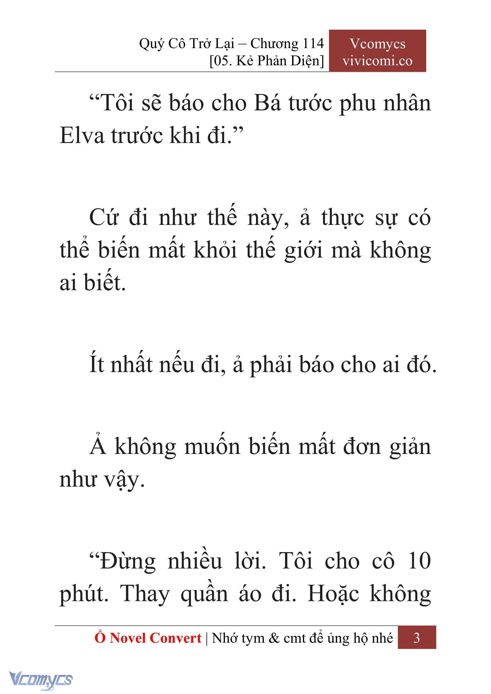 [Novel] Quý Cô Trở Lại Chapter  114 - 5