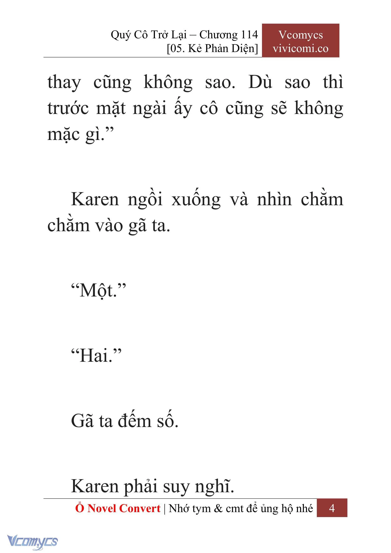 [Novel] Quý Cô Trở Lại Chapter  114 - 6