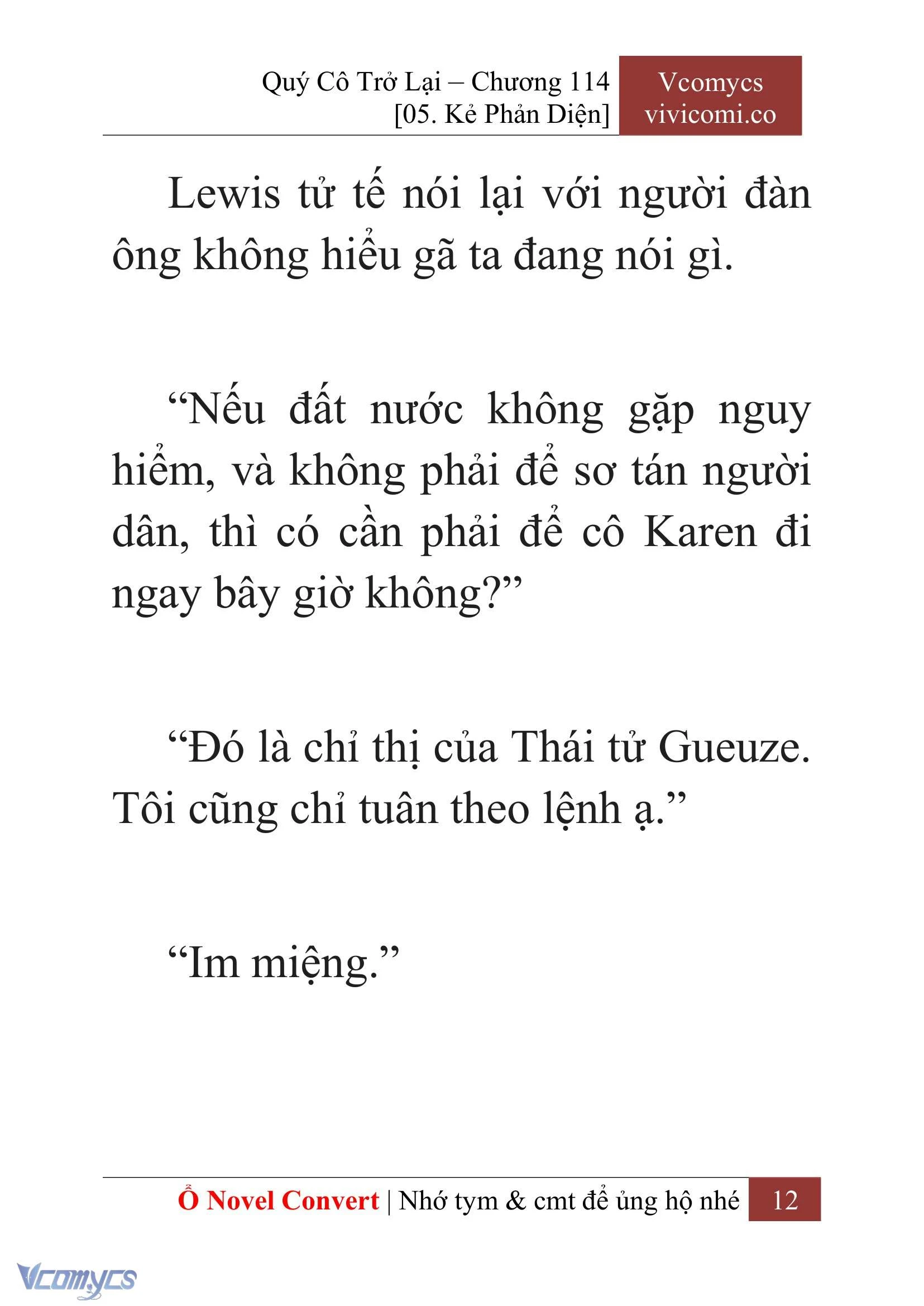 [Novel] Quý Cô Trở Lại Chapter  114 - 14