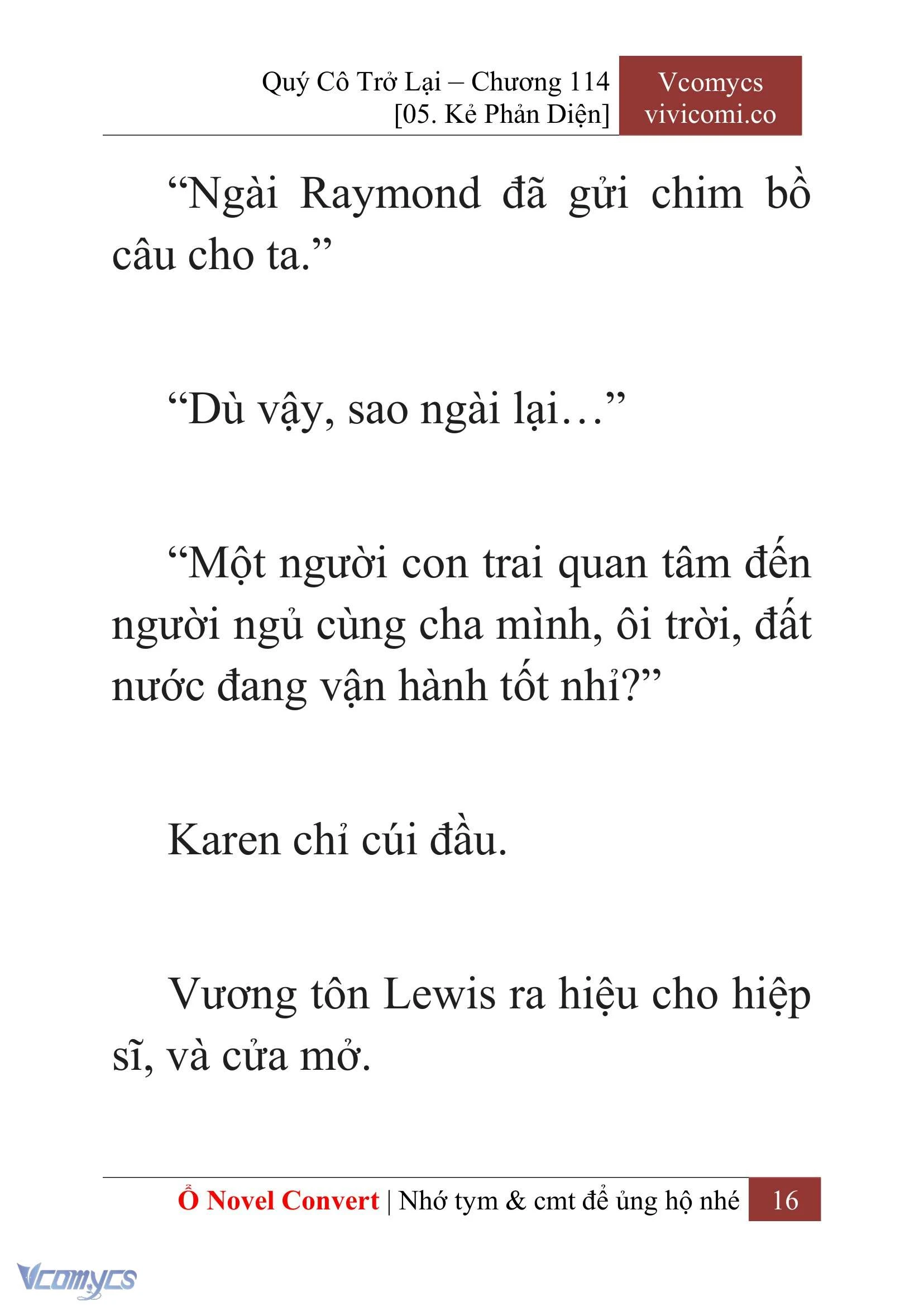 [Novel] Quý Cô Trở Lại Chapter  114 - 18