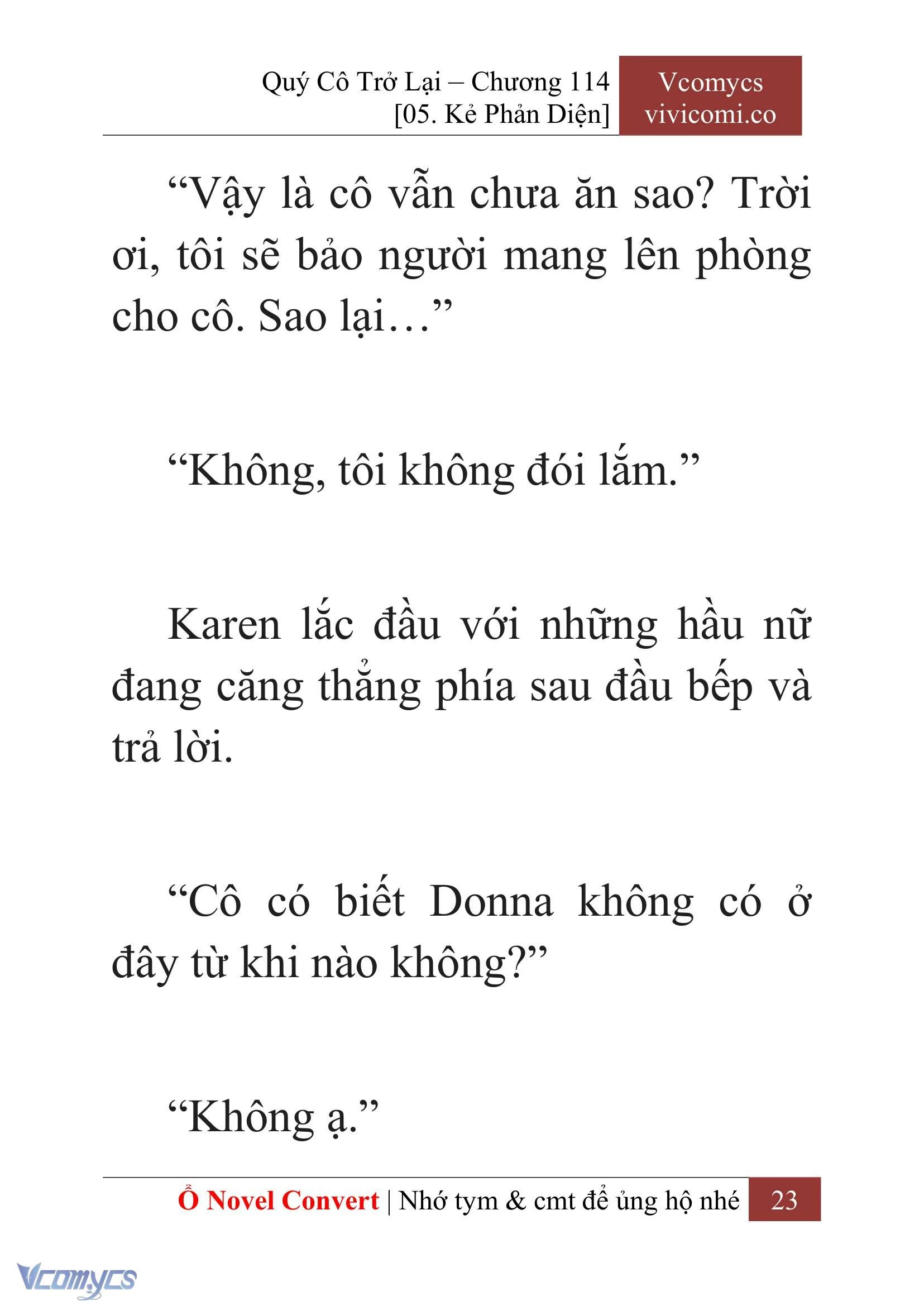 [Novel] Quý Cô Trở Lại Chapter  114 - 25