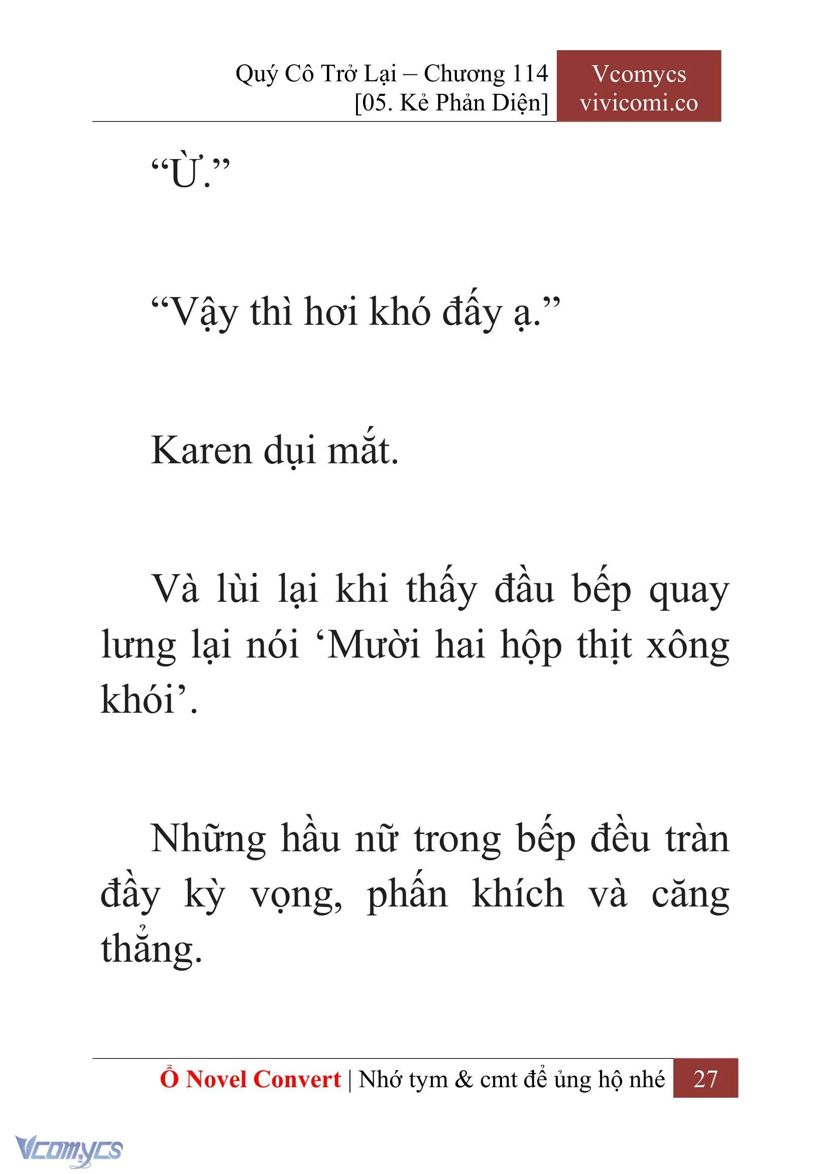 [Novel] Quý Cô Trở Lại Chapter  114 - 29