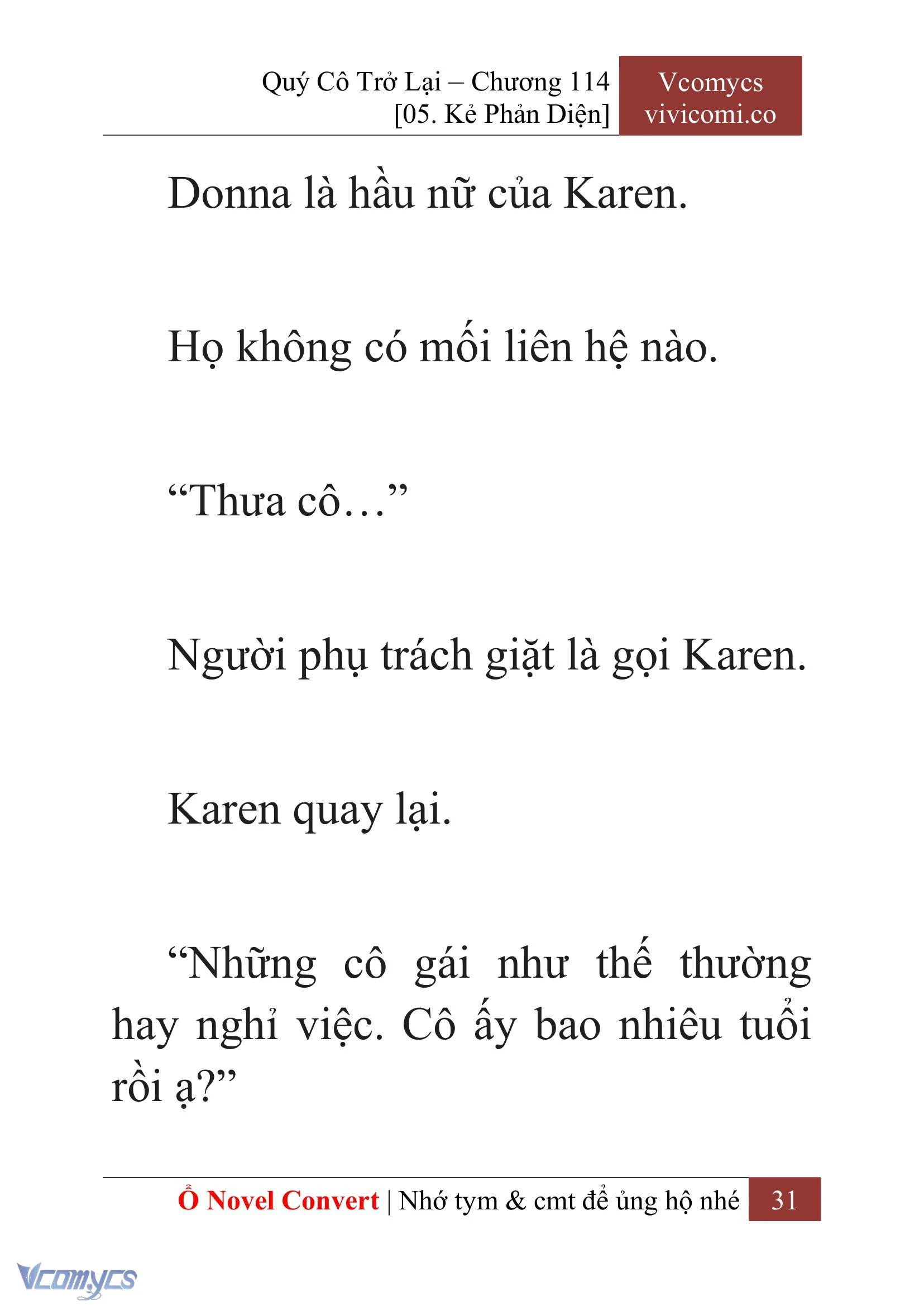 [Novel] Quý Cô Trở Lại Chapter  114 - 33