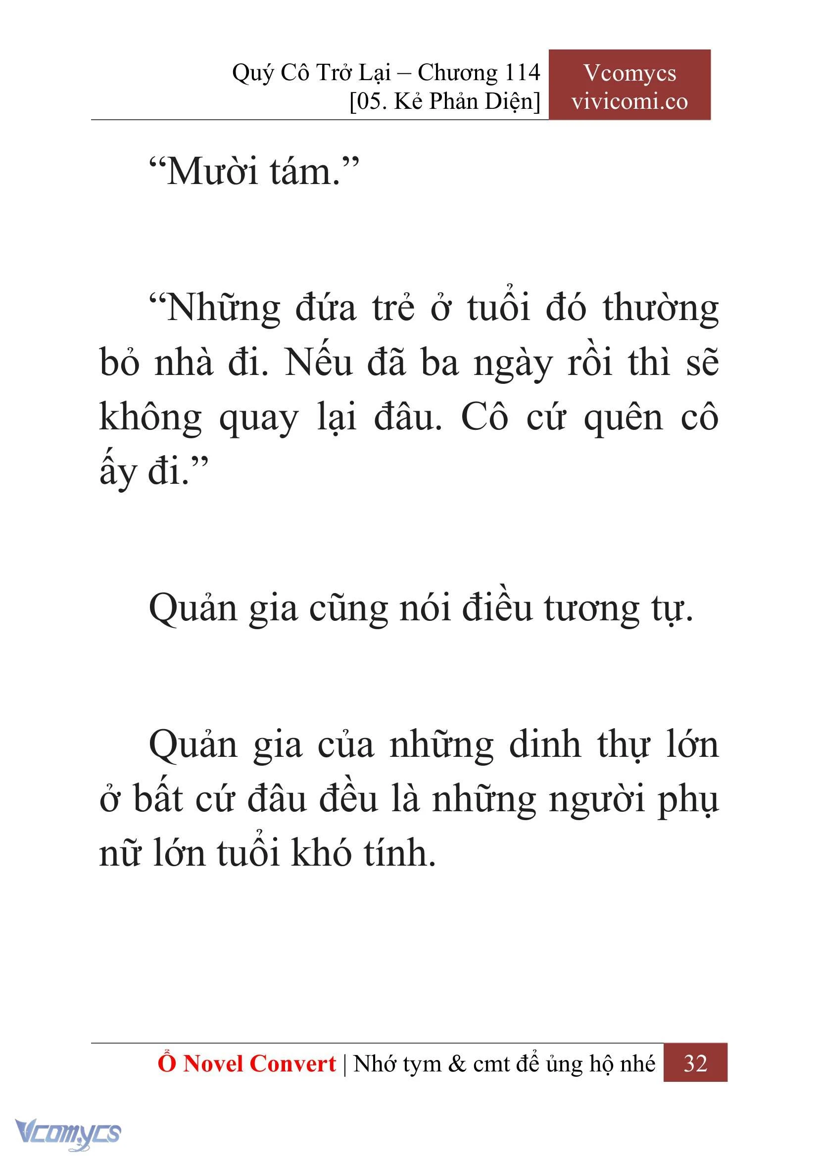 [Novel] Quý Cô Trở Lại Chapter  114 - 34