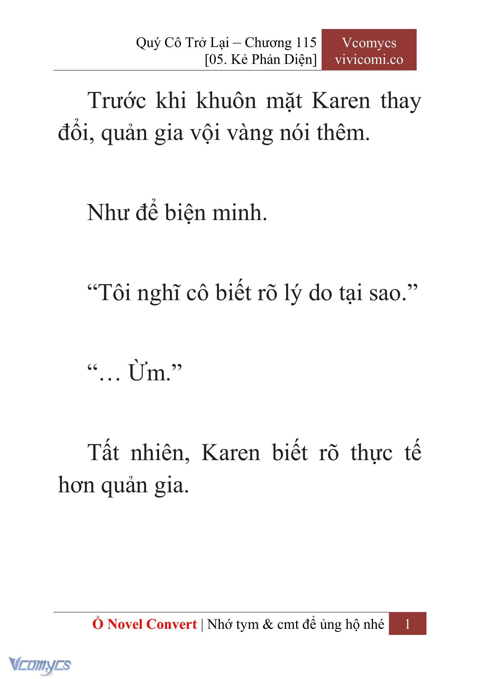 [Novel] Quý Cô Trở Lại Chapter  115 - 3