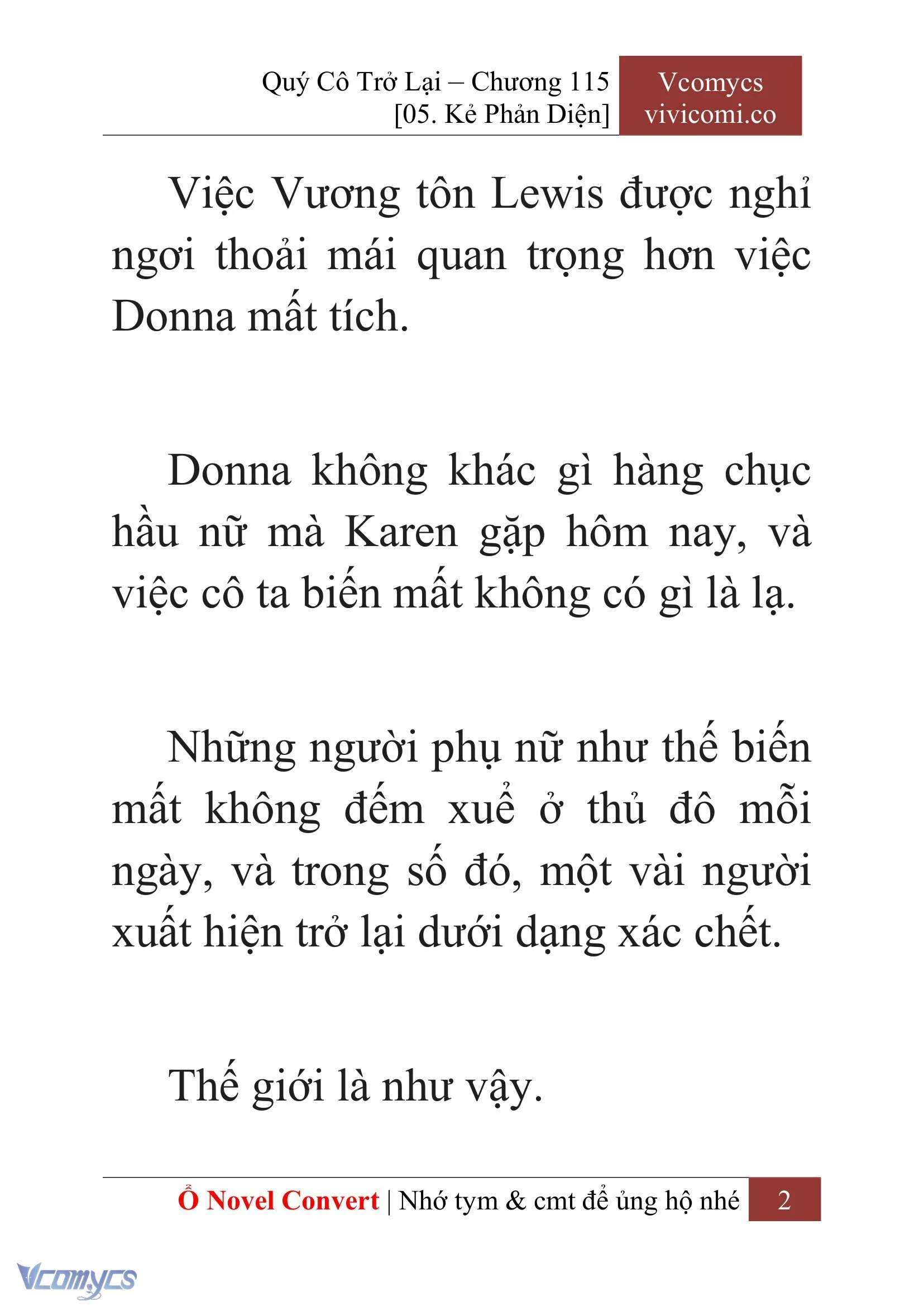 [Novel] Quý Cô Trở Lại Chapter  115 - 4