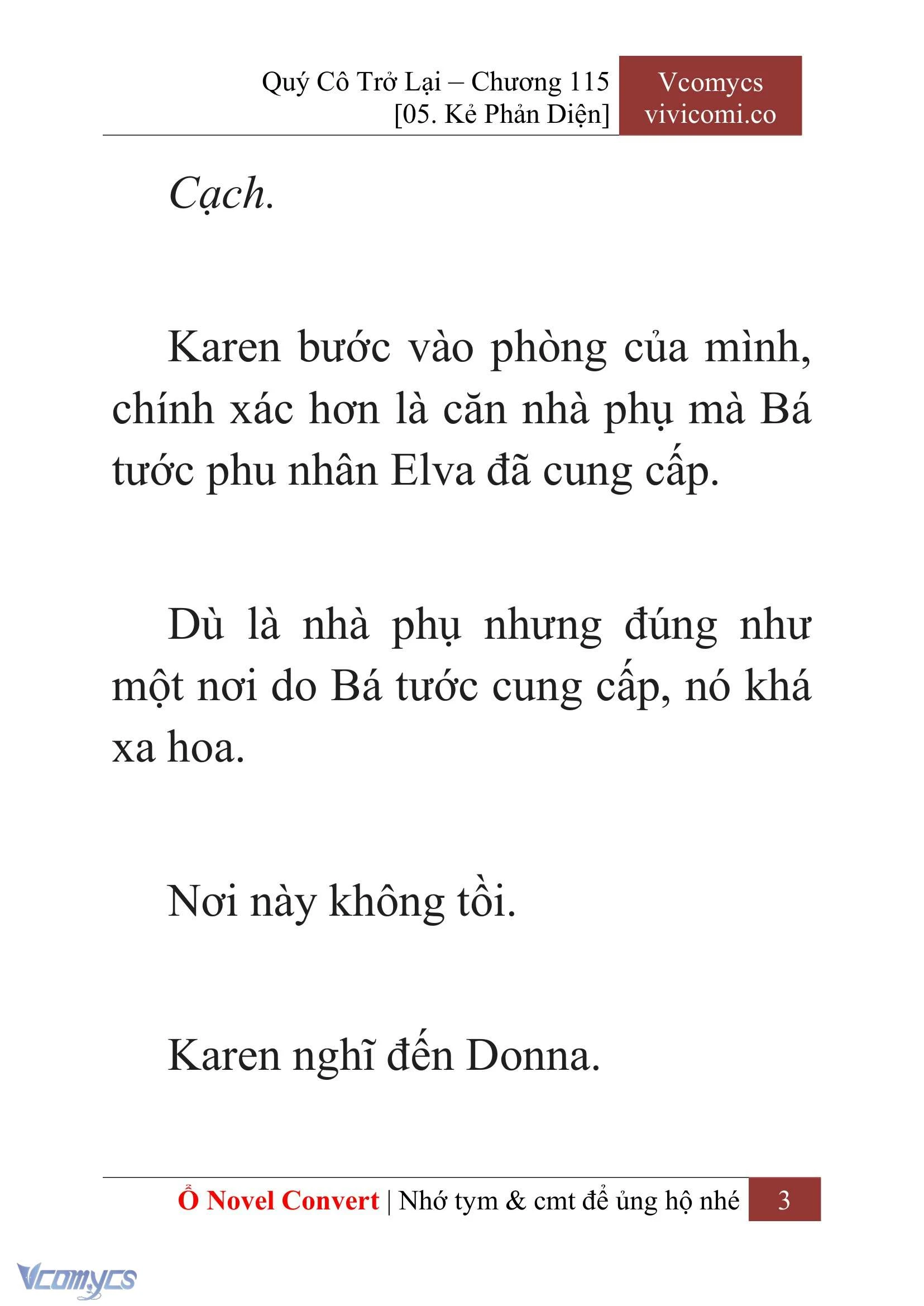 [Novel] Quý Cô Trở Lại Chapter  115 - 5