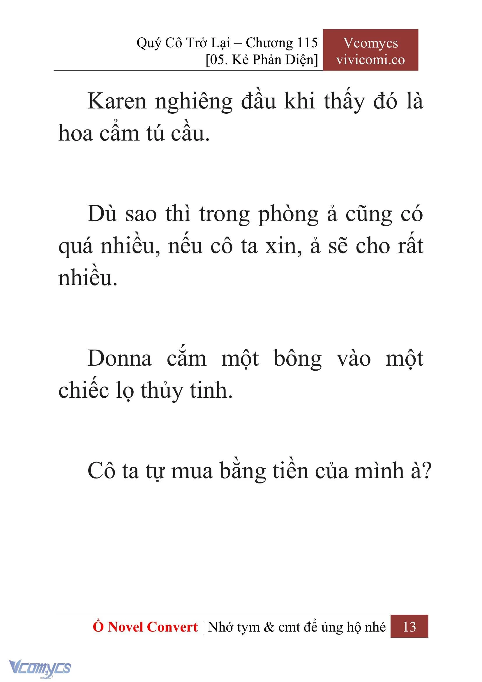 [Novel] Quý Cô Trở Lại Chapter  115 - 15