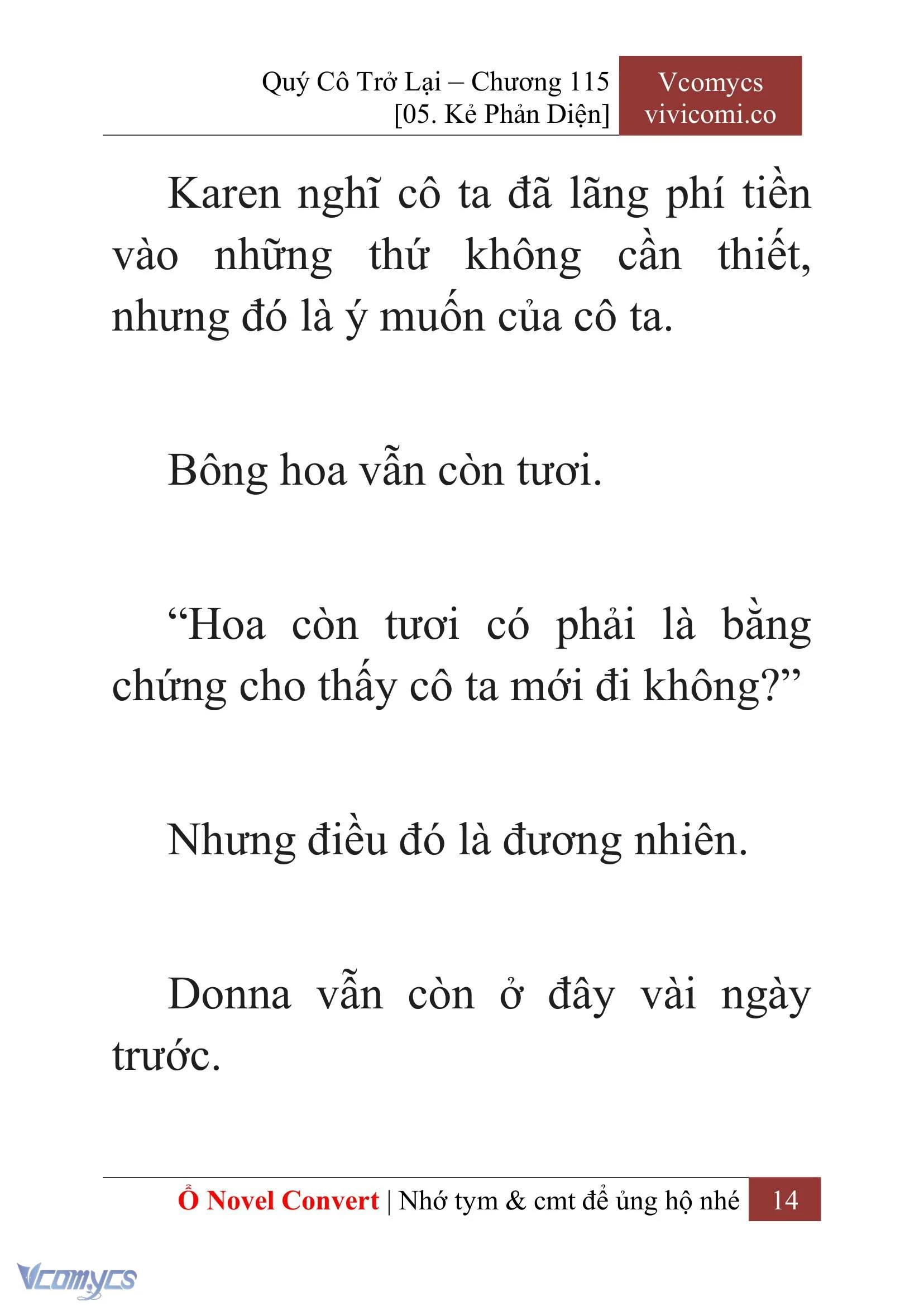 [Novel] Quý Cô Trở Lại Chapter  115 - 16