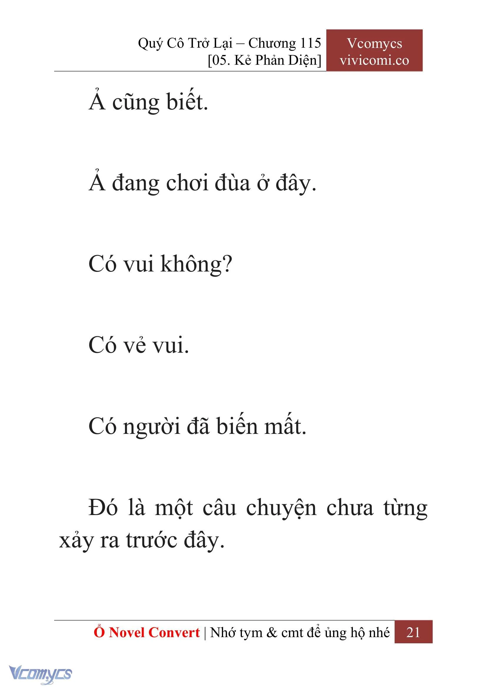[Novel] Quý Cô Trở Lại Chapter  115 - 23