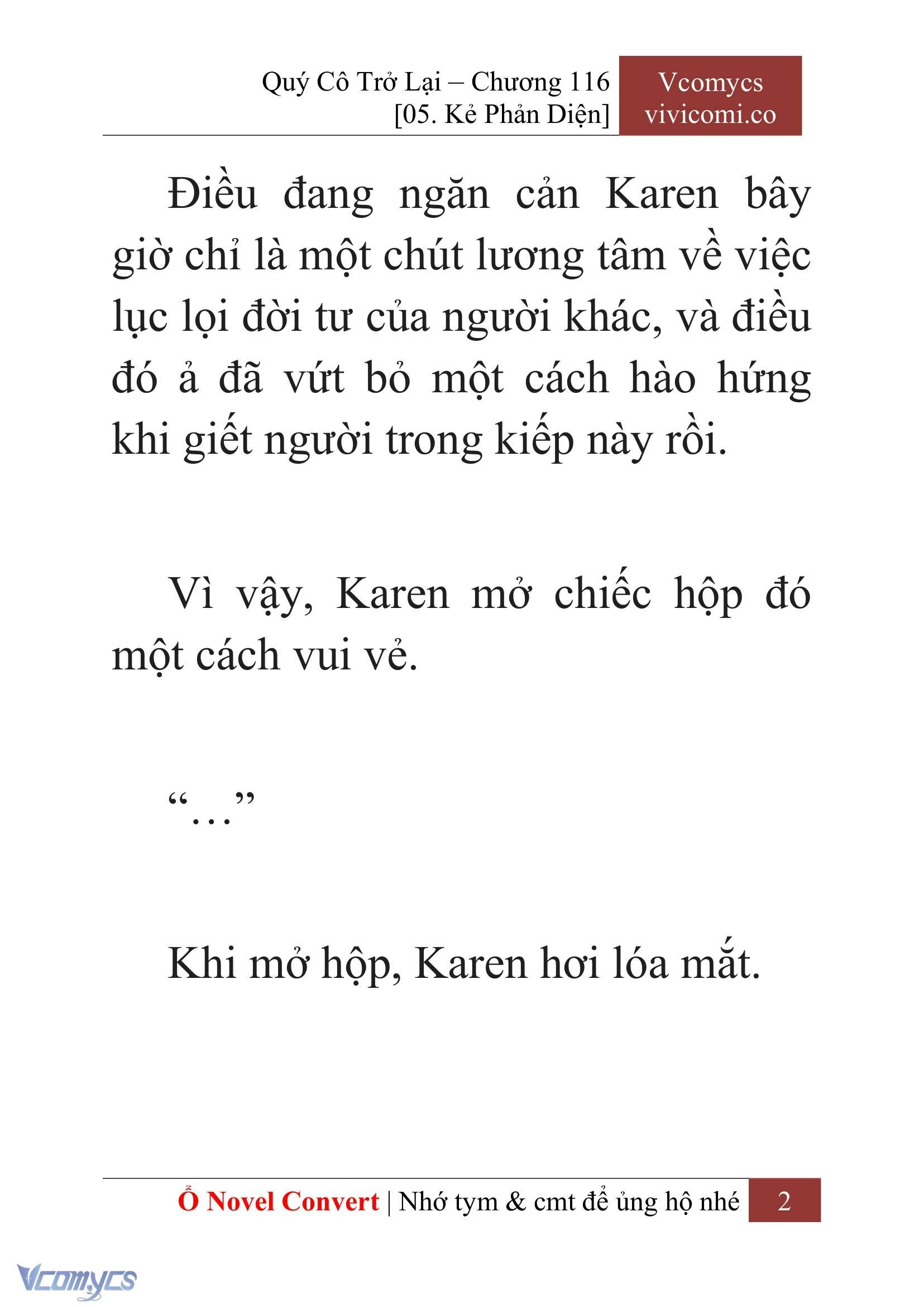 [Novel] Quý Cô Trở Lại Chapter  116 - 4