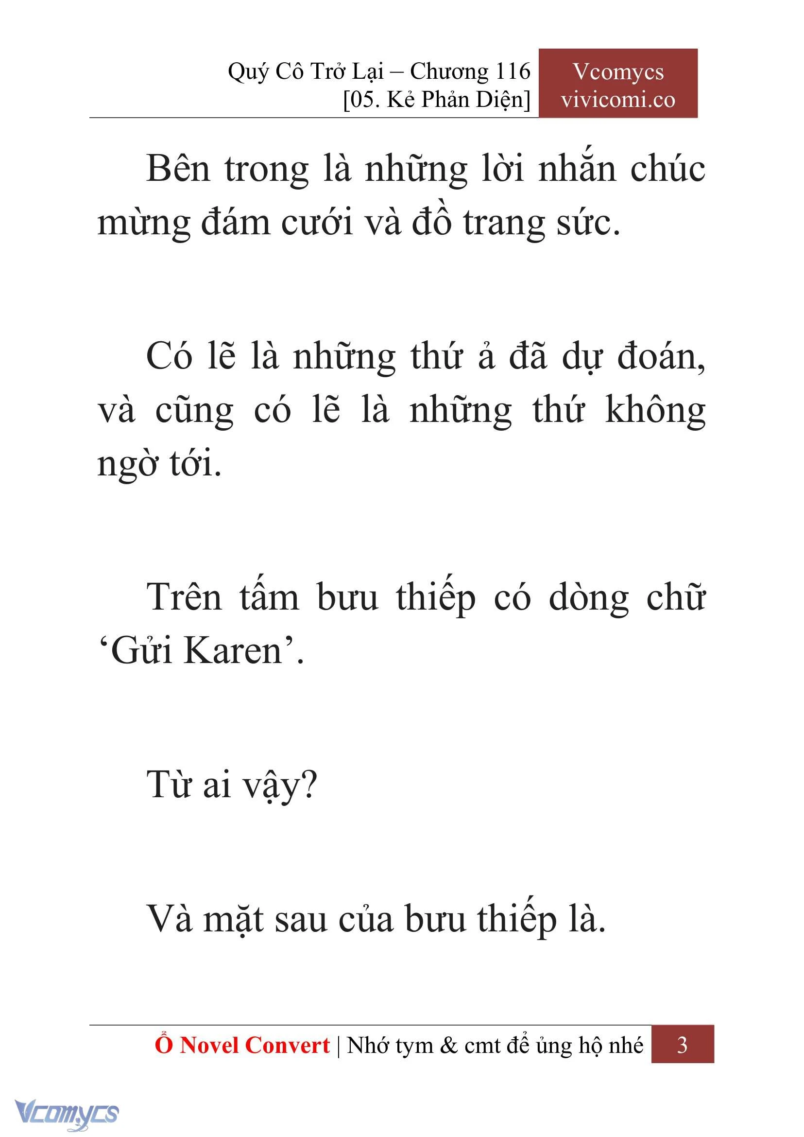 [Novel] Quý Cô Trở Lại Chapter  116 - 5