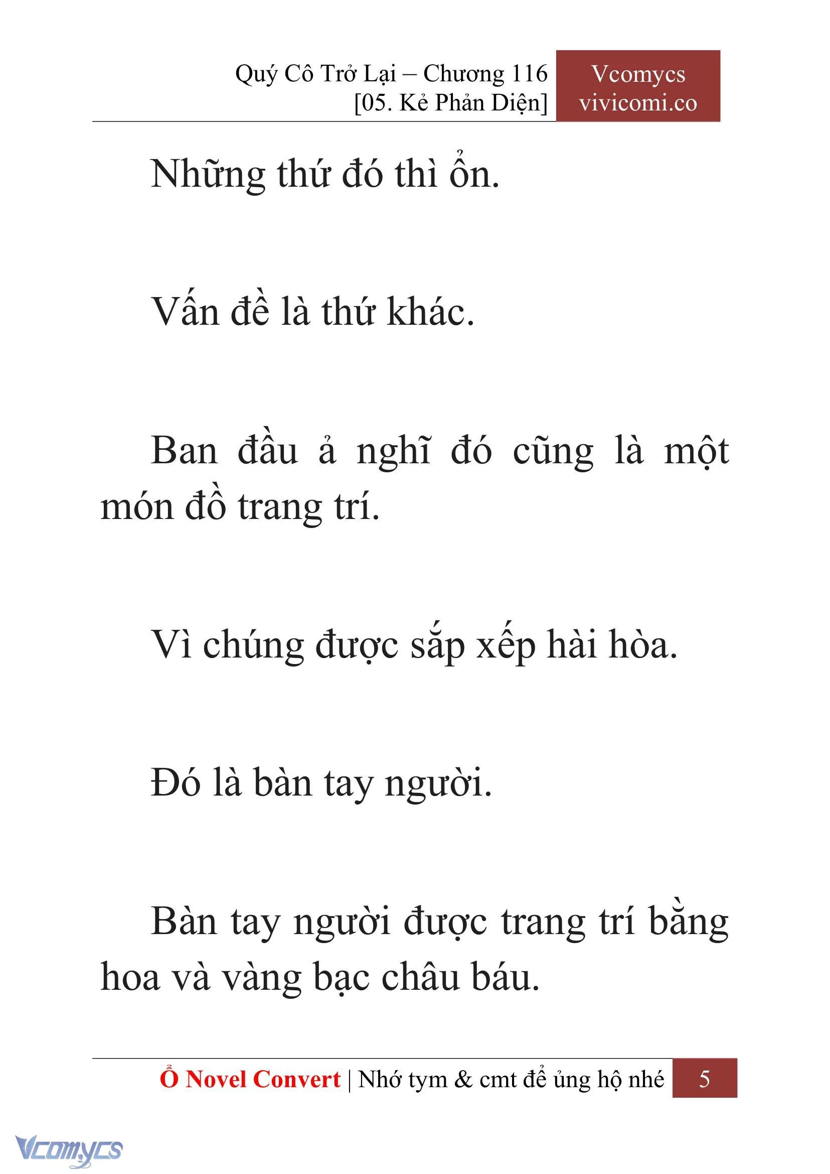 [Novel] Quý Cô Trở Lại Chapter  116 - 7