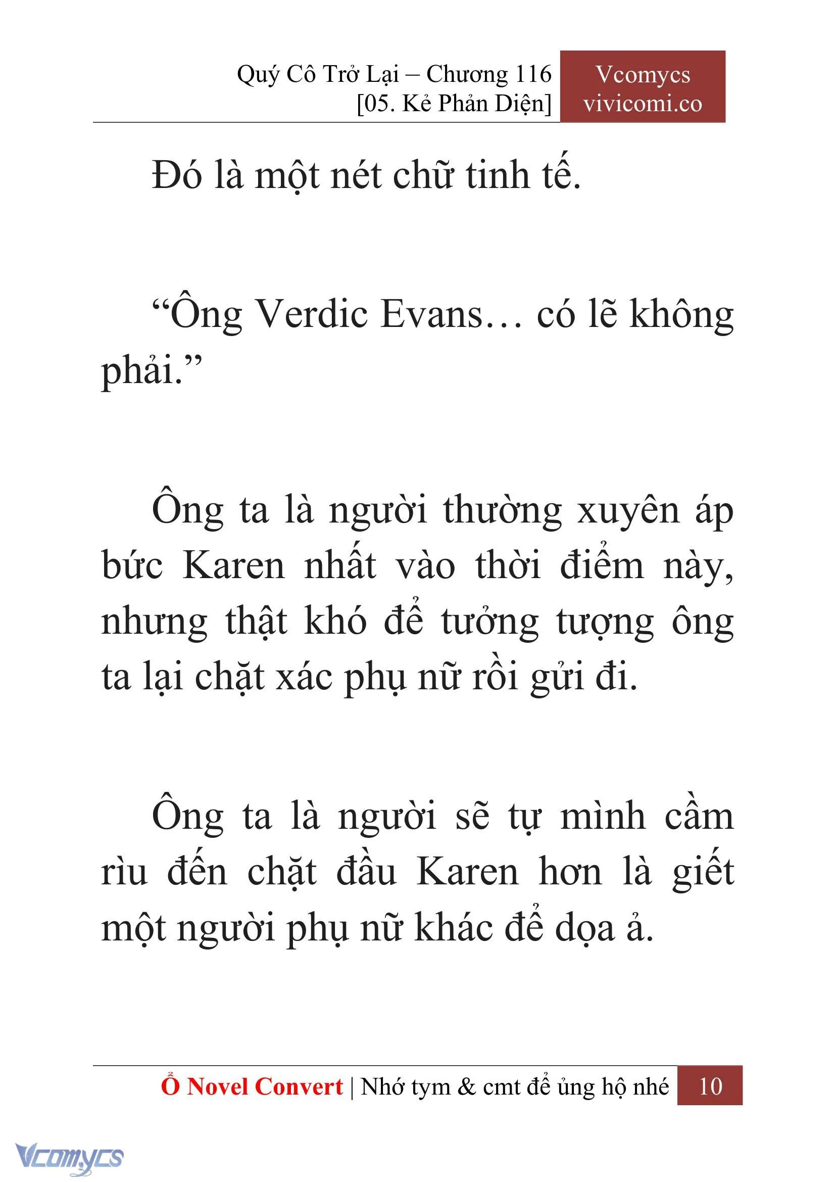 [Novel] Quý Cô Trở Lại Chapter  116 - 12