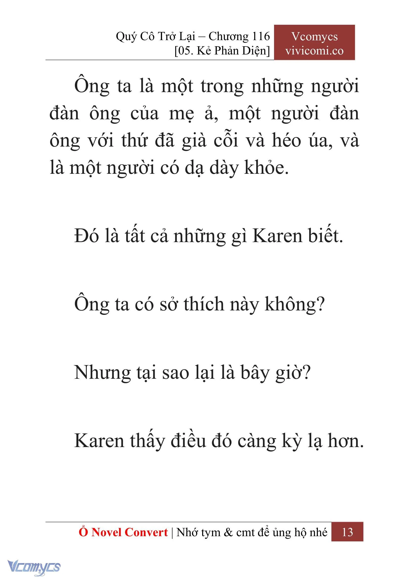 [Novel] Quý Cô Trở Lại Chapter  116 - 15