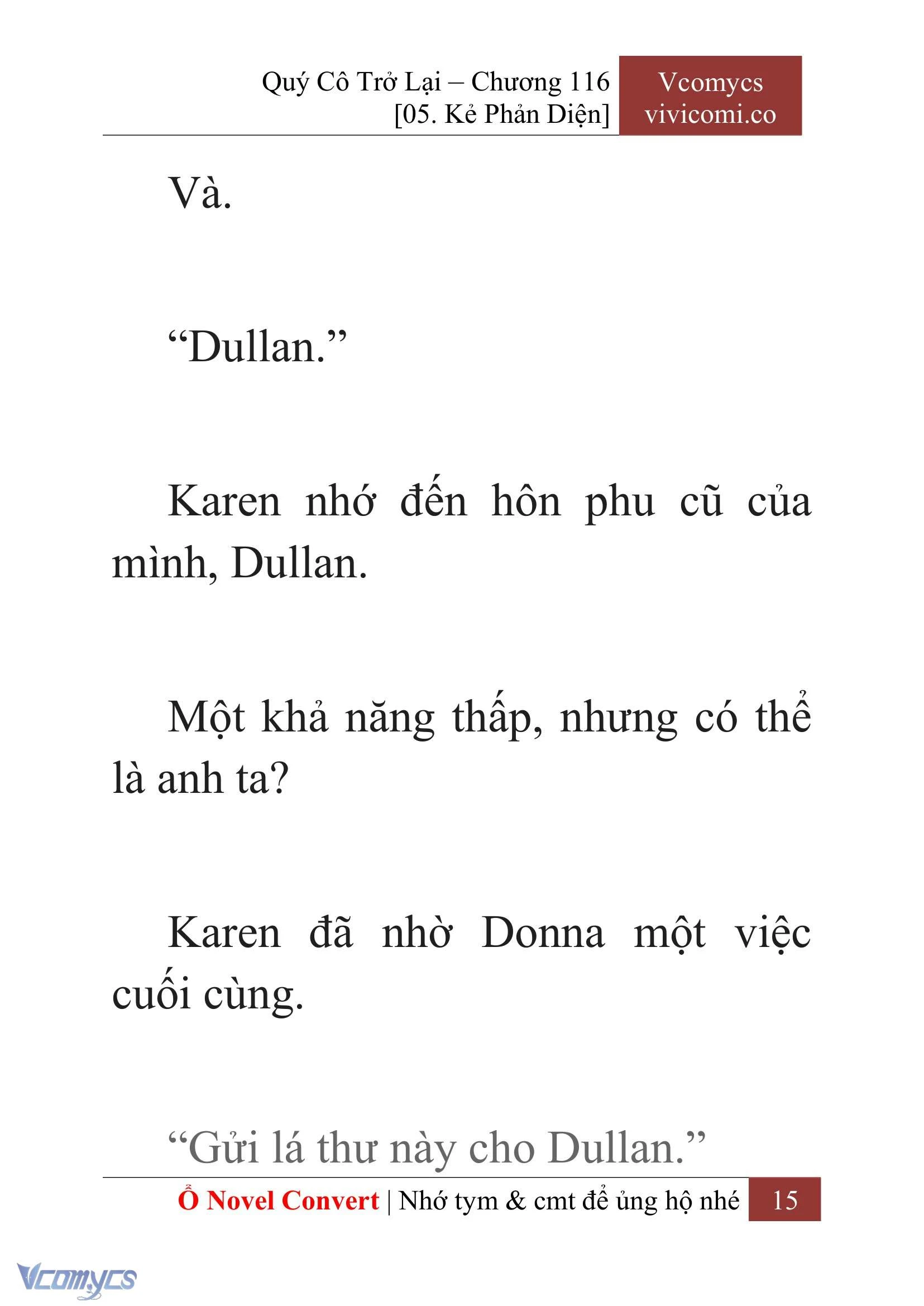 [Novel] Quý Cô Trở Lại Chapter  116 - 17