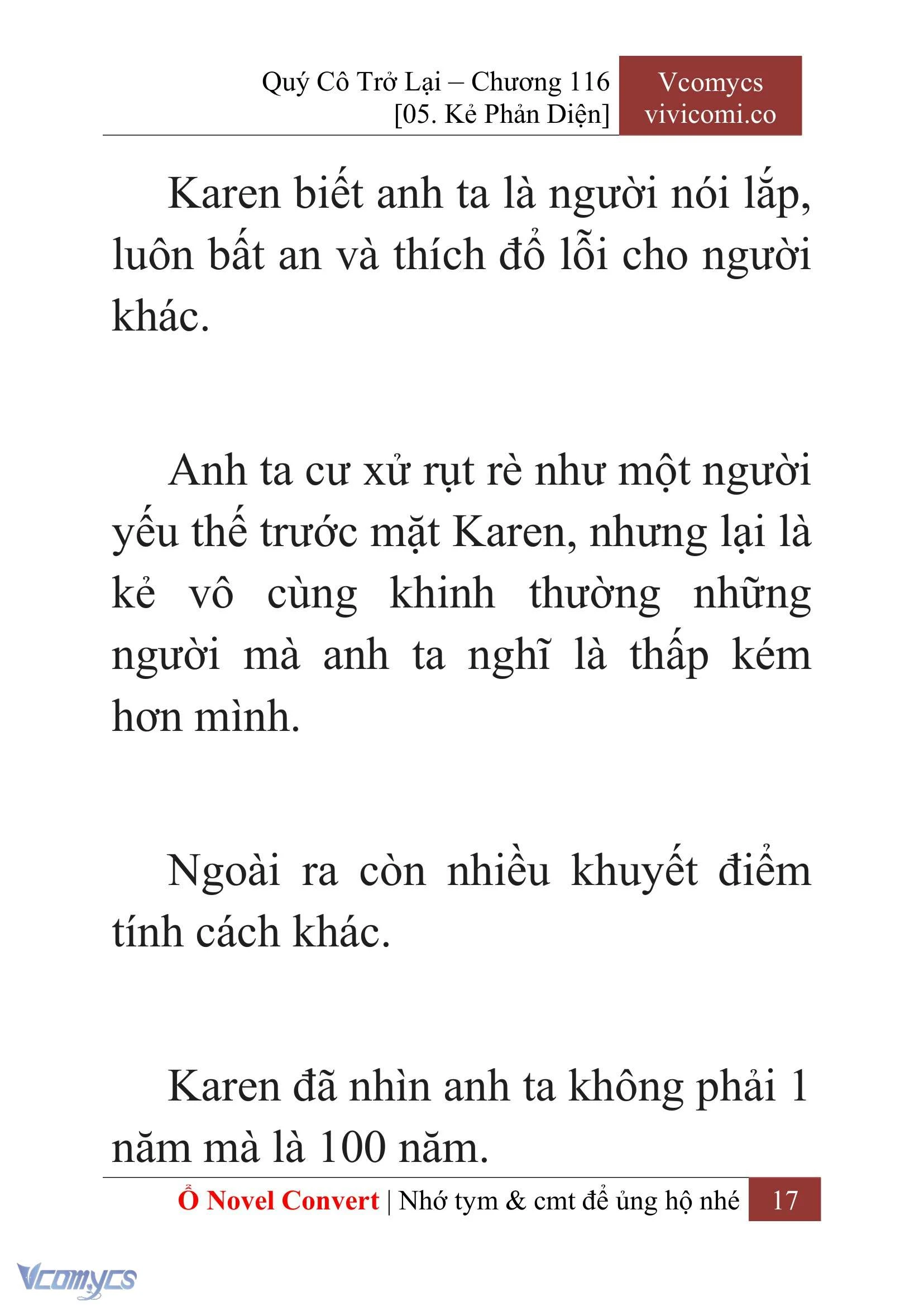 [Novel] Quý Cô Trở Lại Chapter  116 - 19