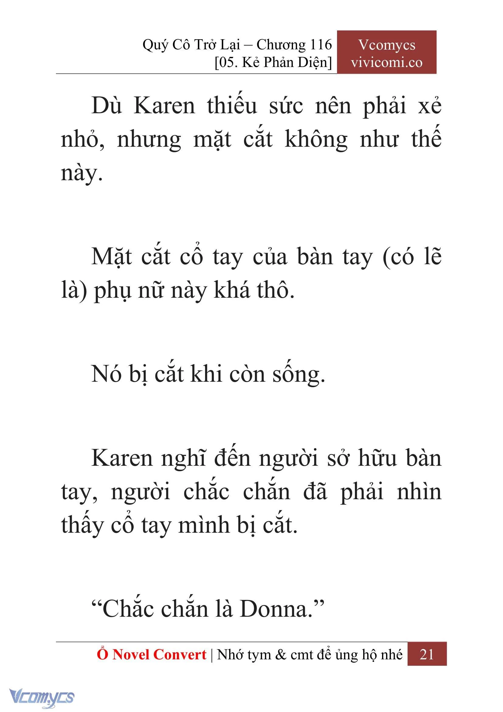 [Novel] Quý Cô Trở Lại Chapter  116 - 23