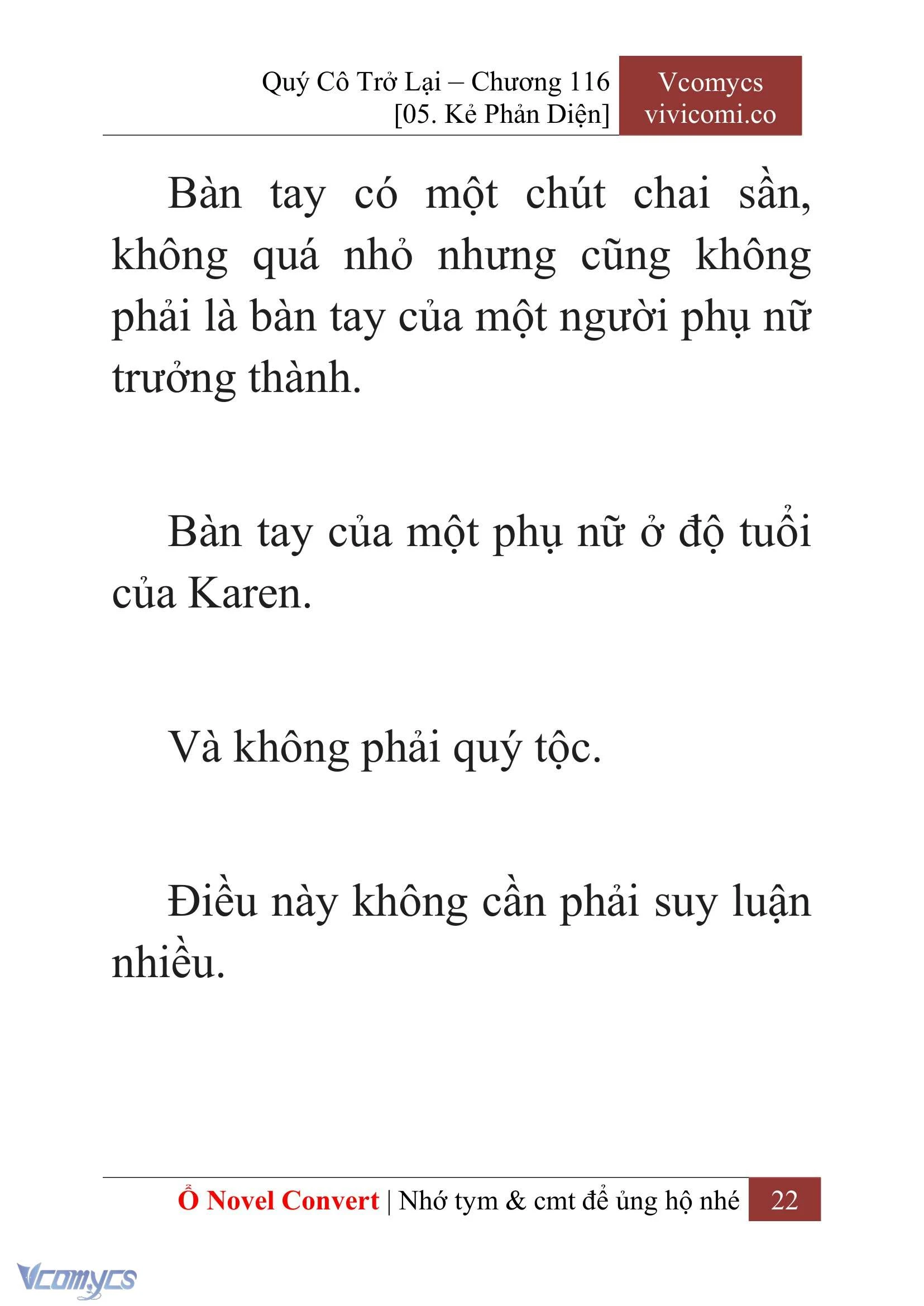 [Novel] Quý Cô Trở Lại Chapter  116 - 24