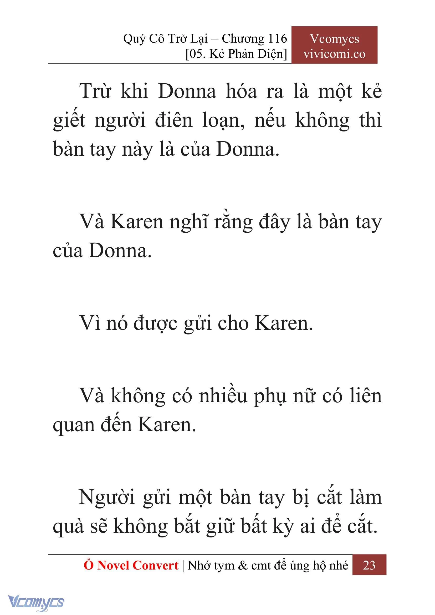 [Novel] Quý Cô Trở Lại Chapter  116 - 25