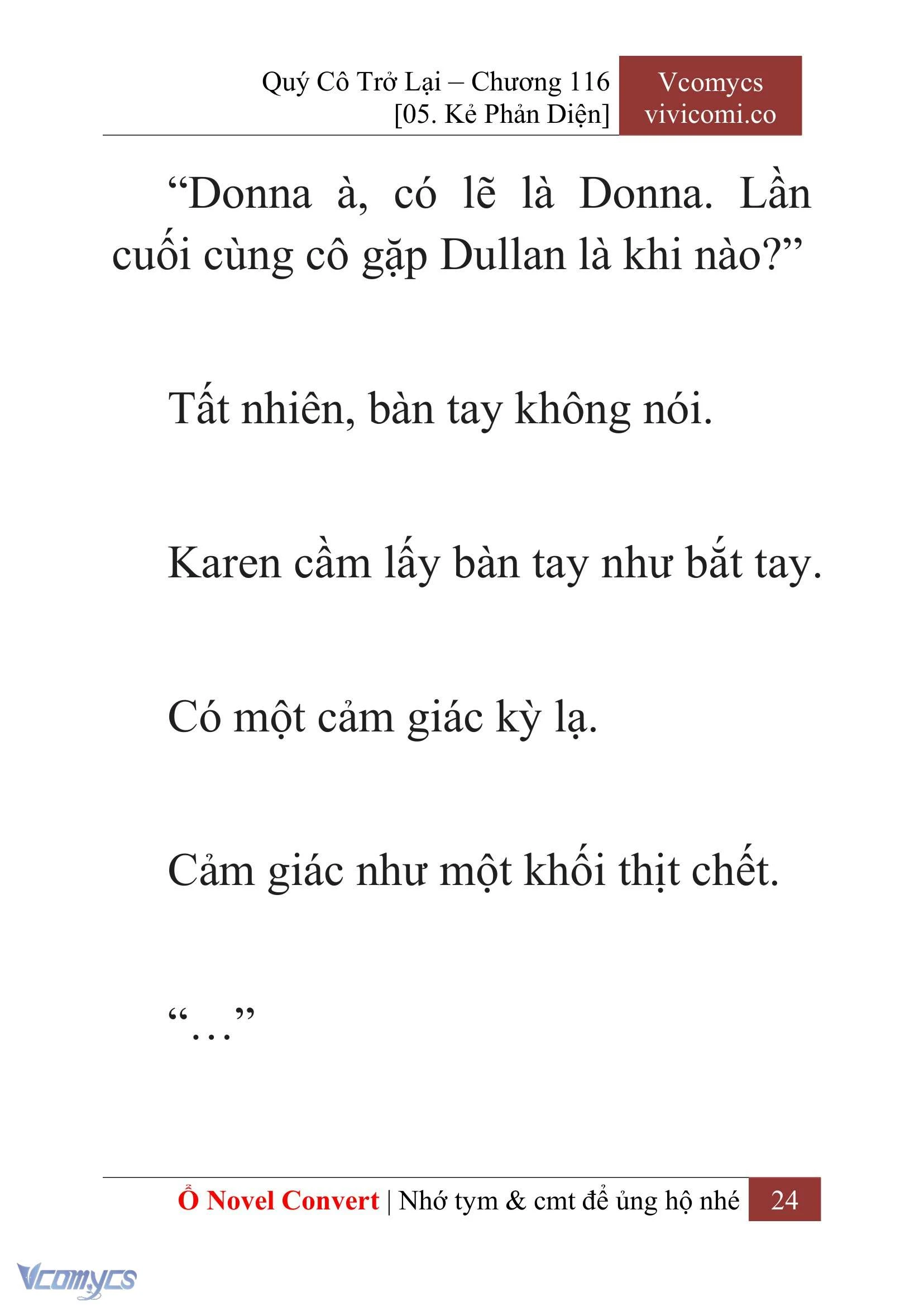 [Novel] Quý Cô Trở Lại Chapter  116 - 26