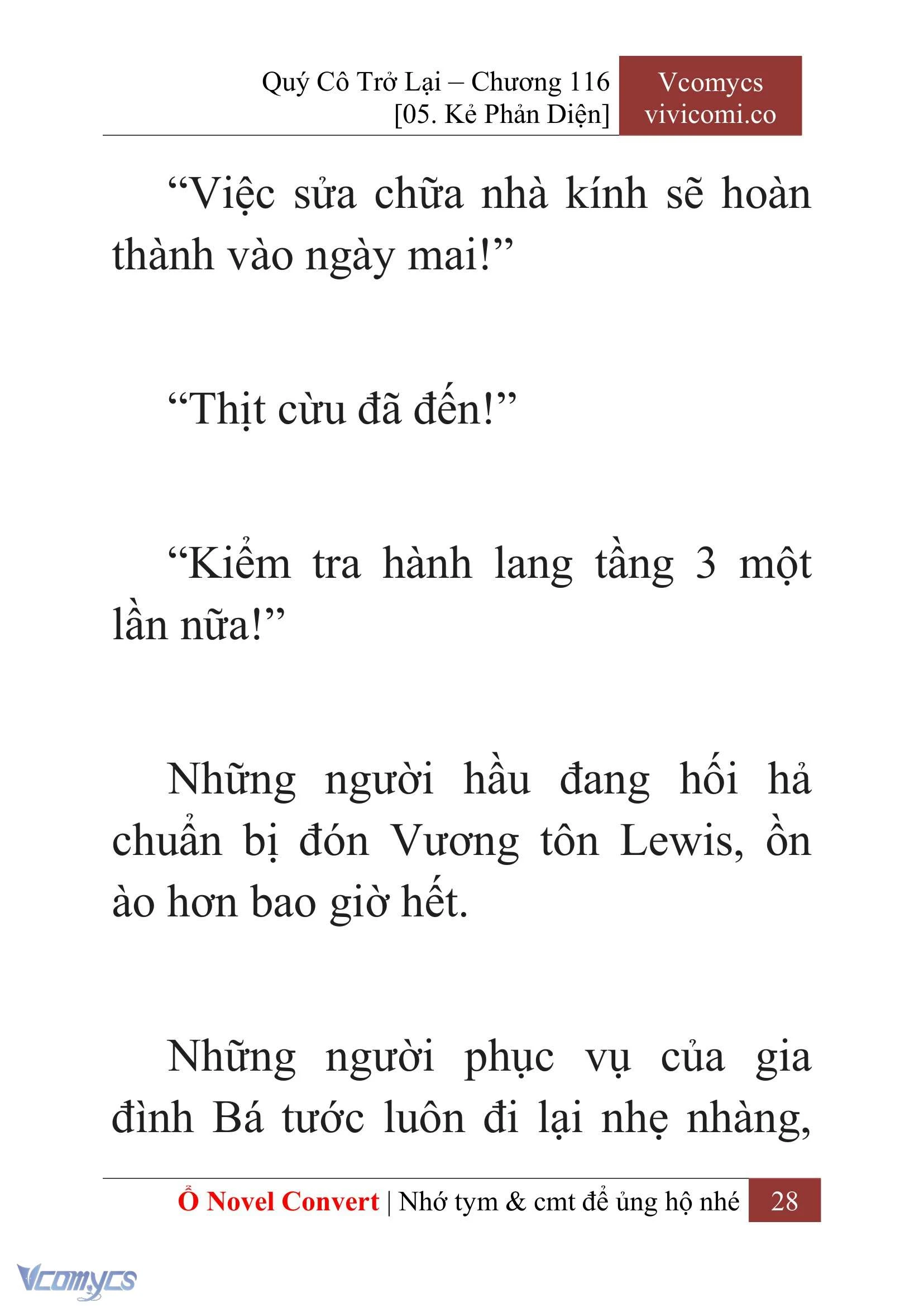 [Novel] Quý Cô Trở Lại Chapter  116 - 30