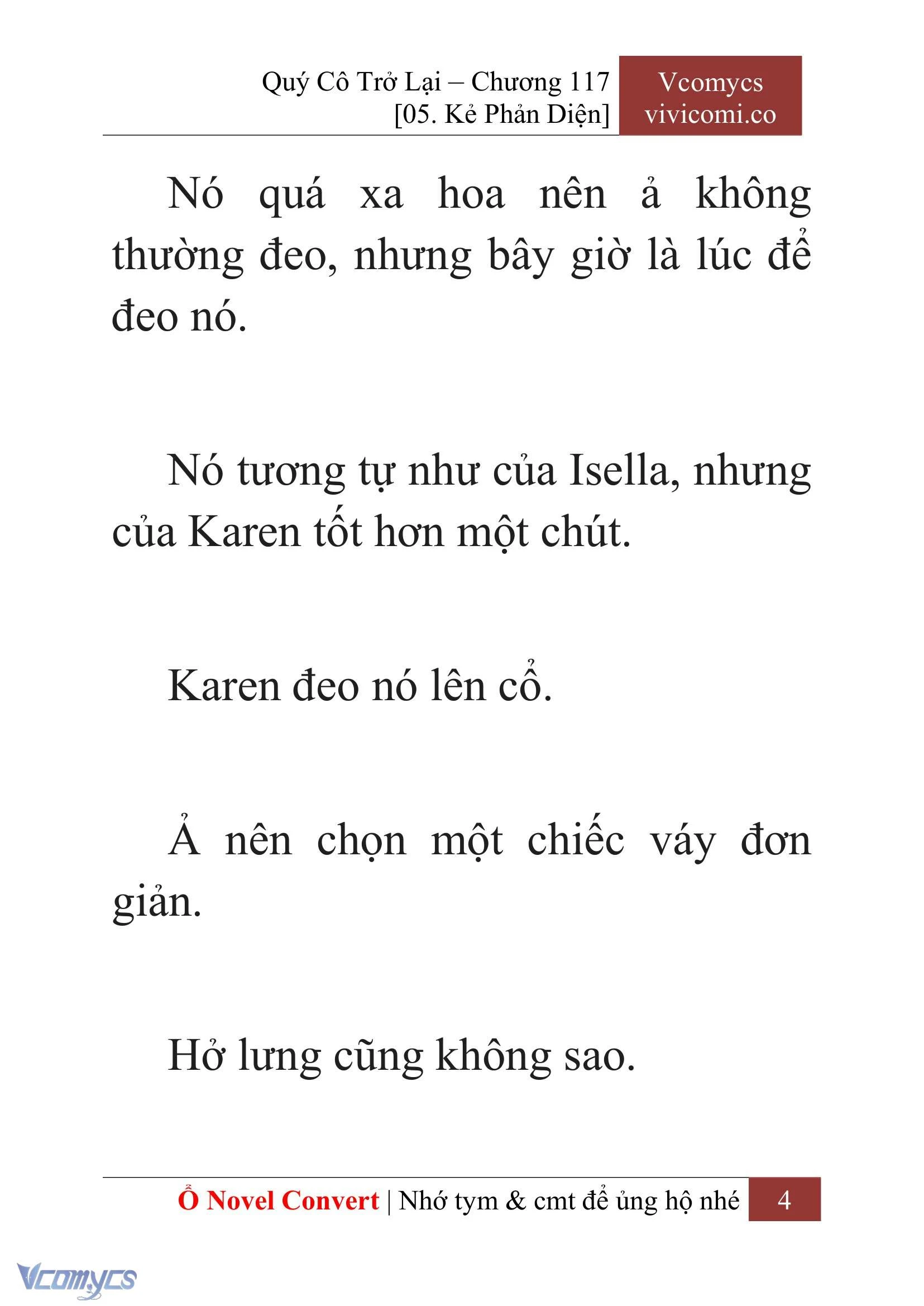 [Novel] Quý Cô Trở Lại Chapter  117 - 6