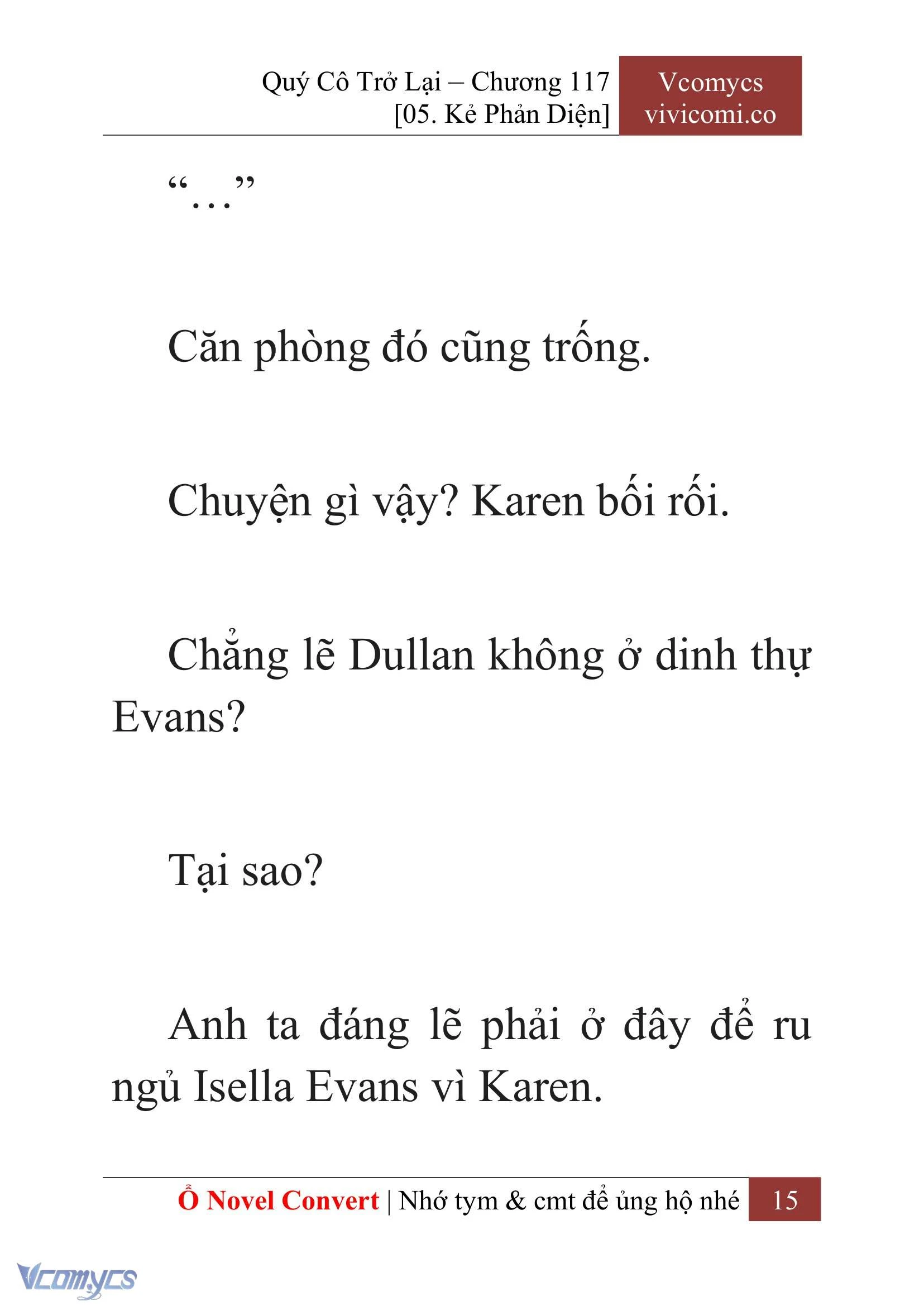 [Novel] Quý Cô Trở Lại Chapter  117 - 17