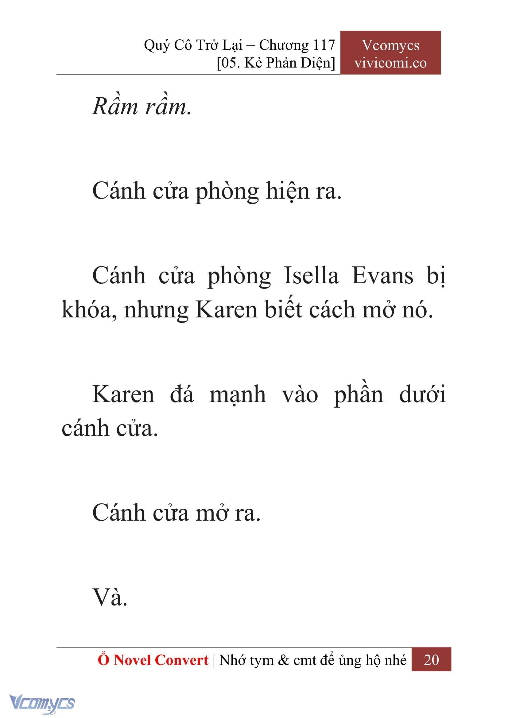 [Novel] Quý Cô Trở Lại Chapter  117 - 22