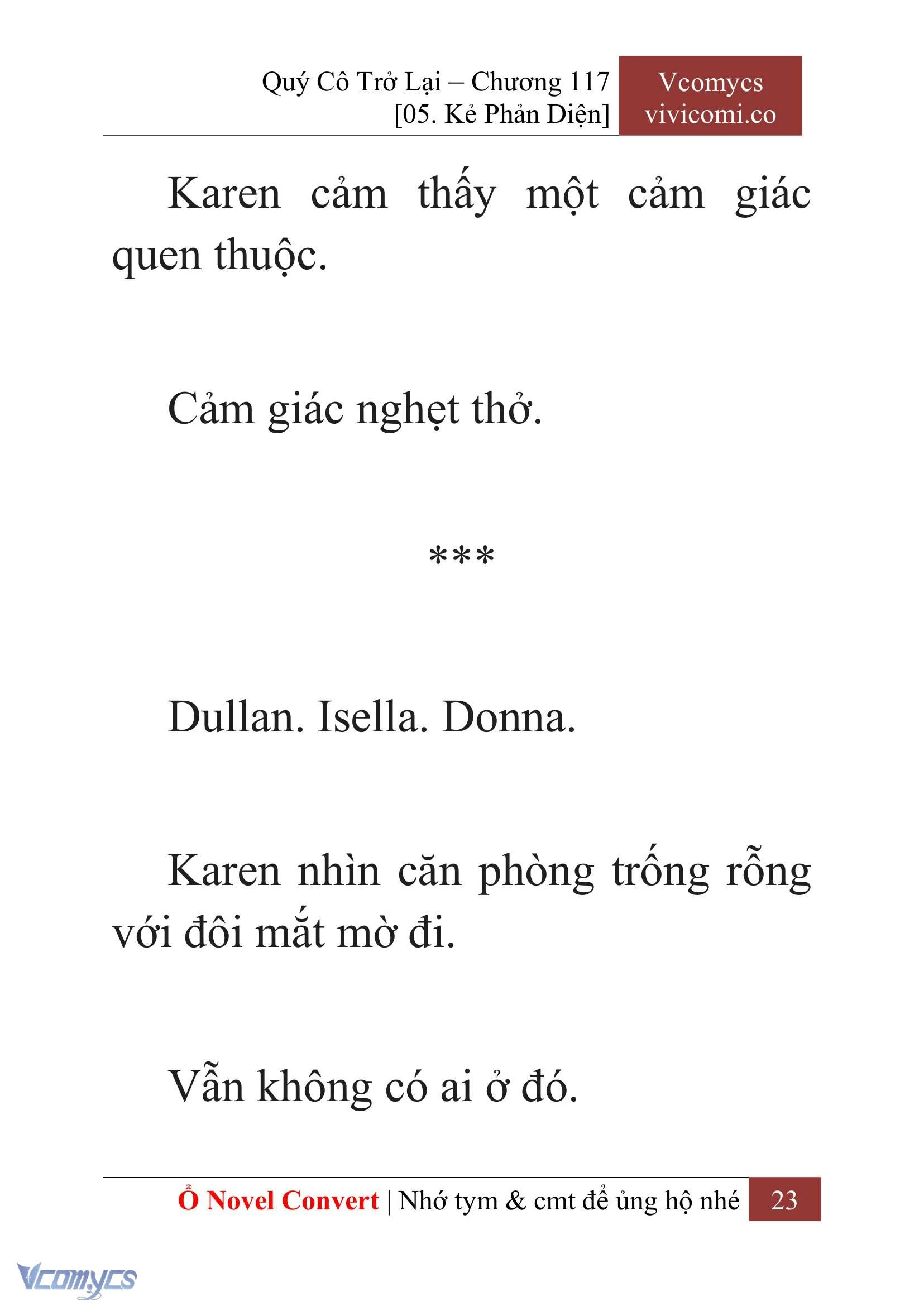 [Novel] Quý Cô Trở Lại Chapter  117 - 25