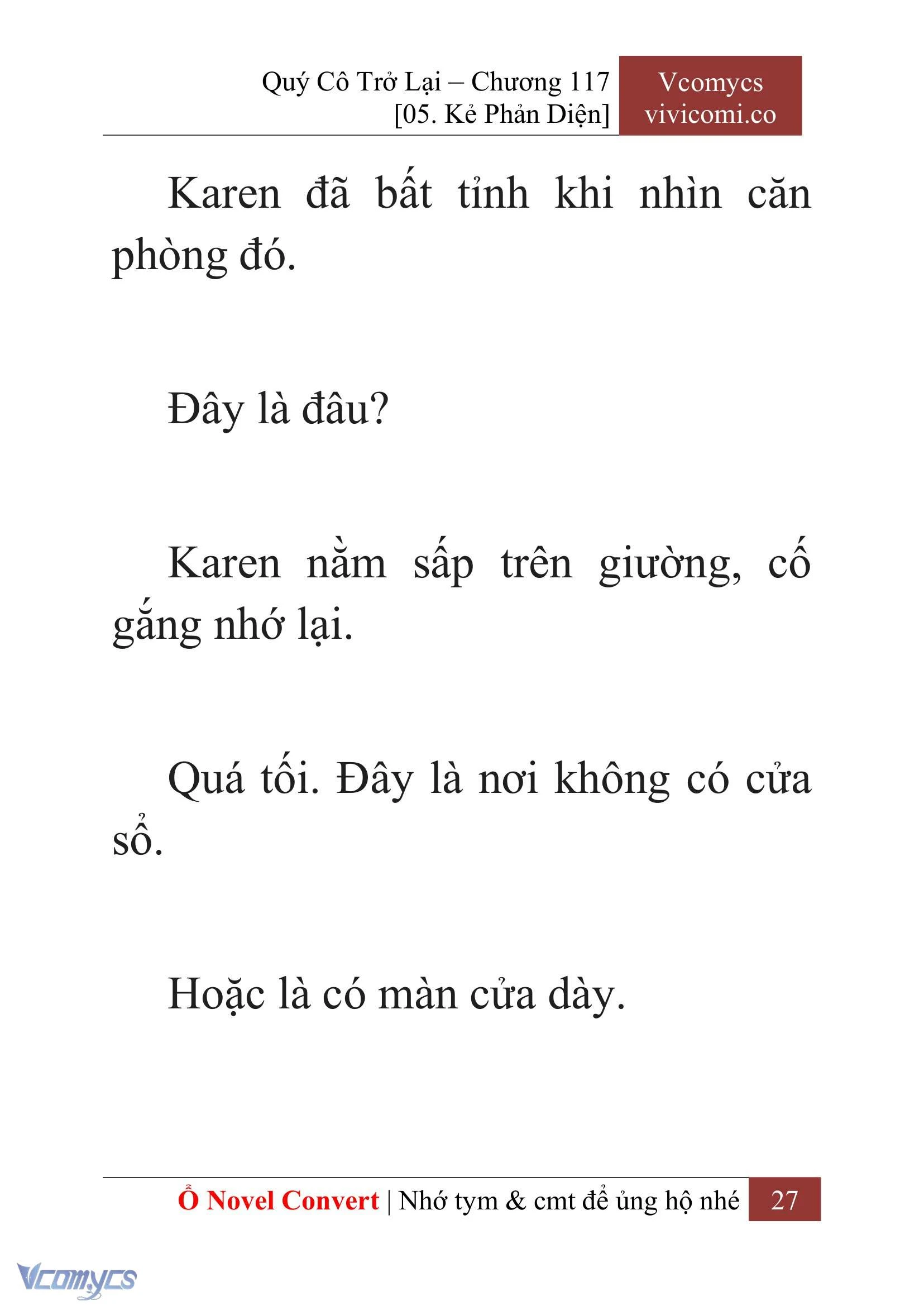 [Novel] Quý Cô Trở Lại Chapter  117 - 29