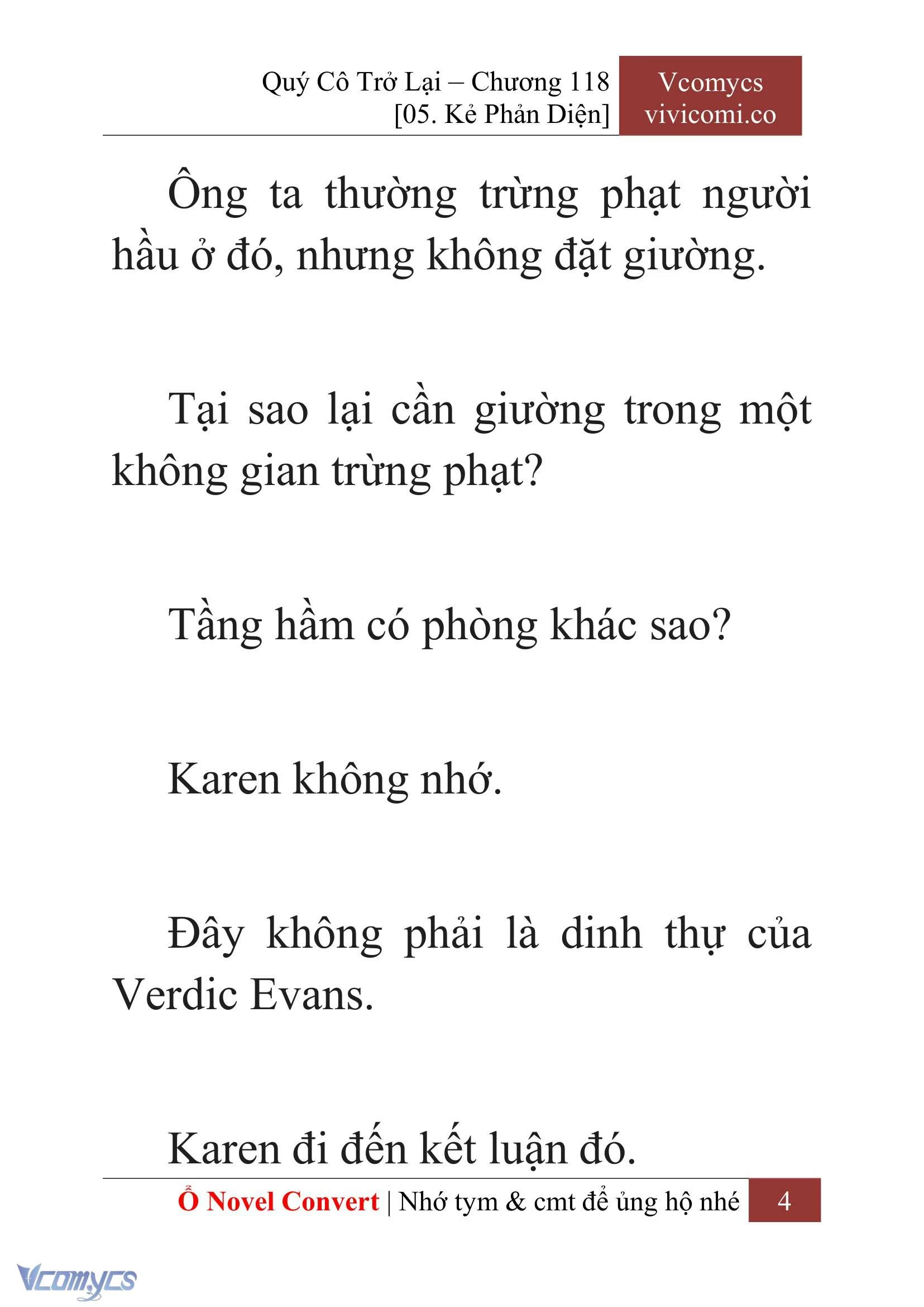 [Novel] Quý Cô Trở Lại Chapter  118 - 6