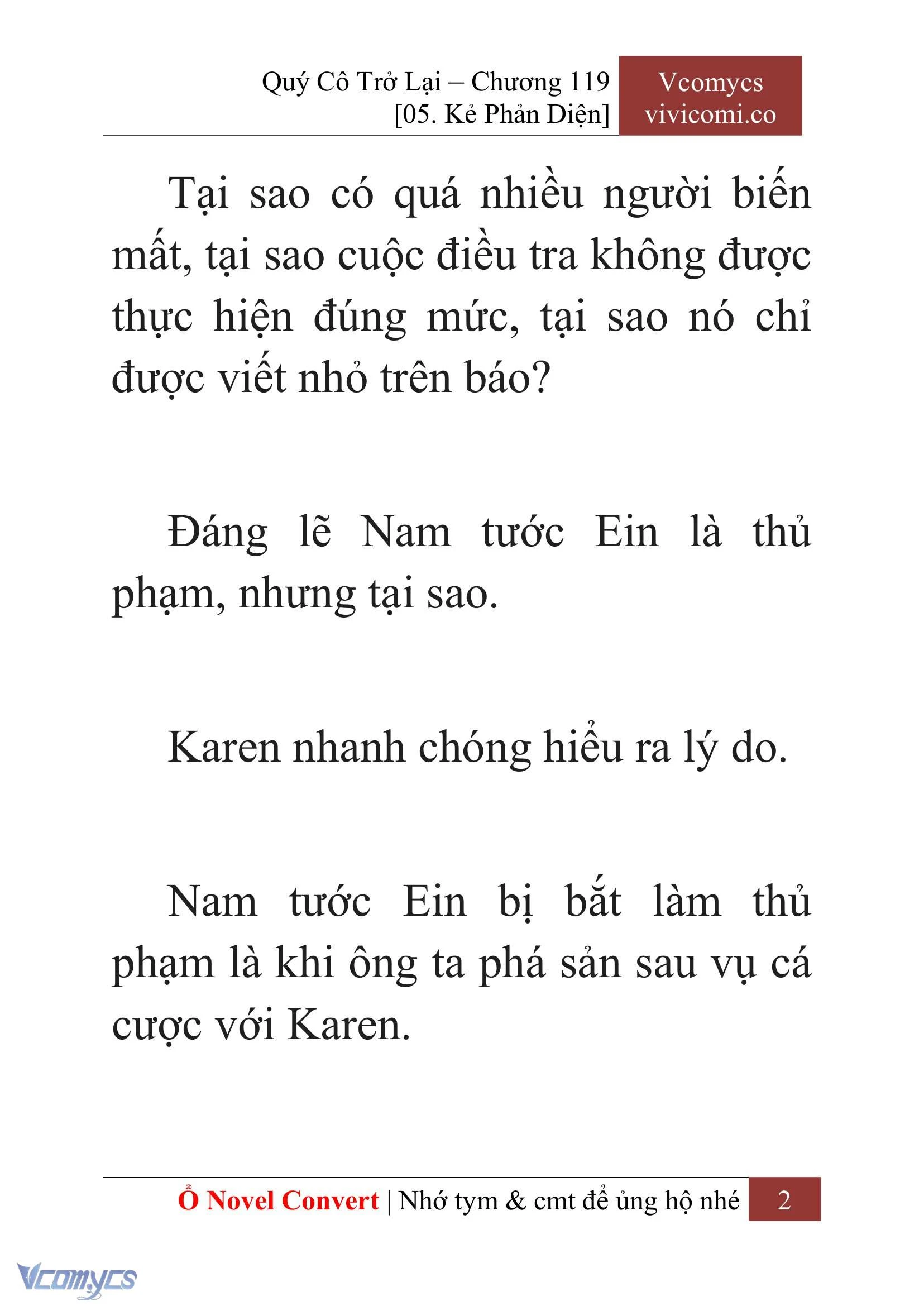 [Novel] Quý Cô Trở Lại Chapter  119 - 4