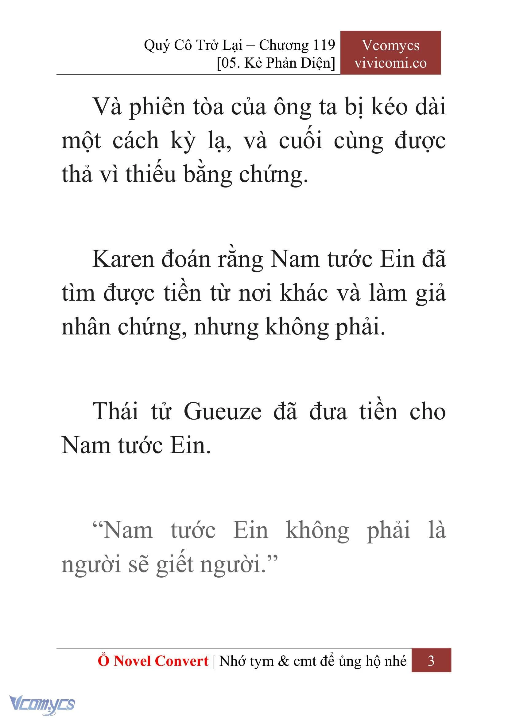 [Novel] Quý Cô Trở Lại Chapter  119 - 5
