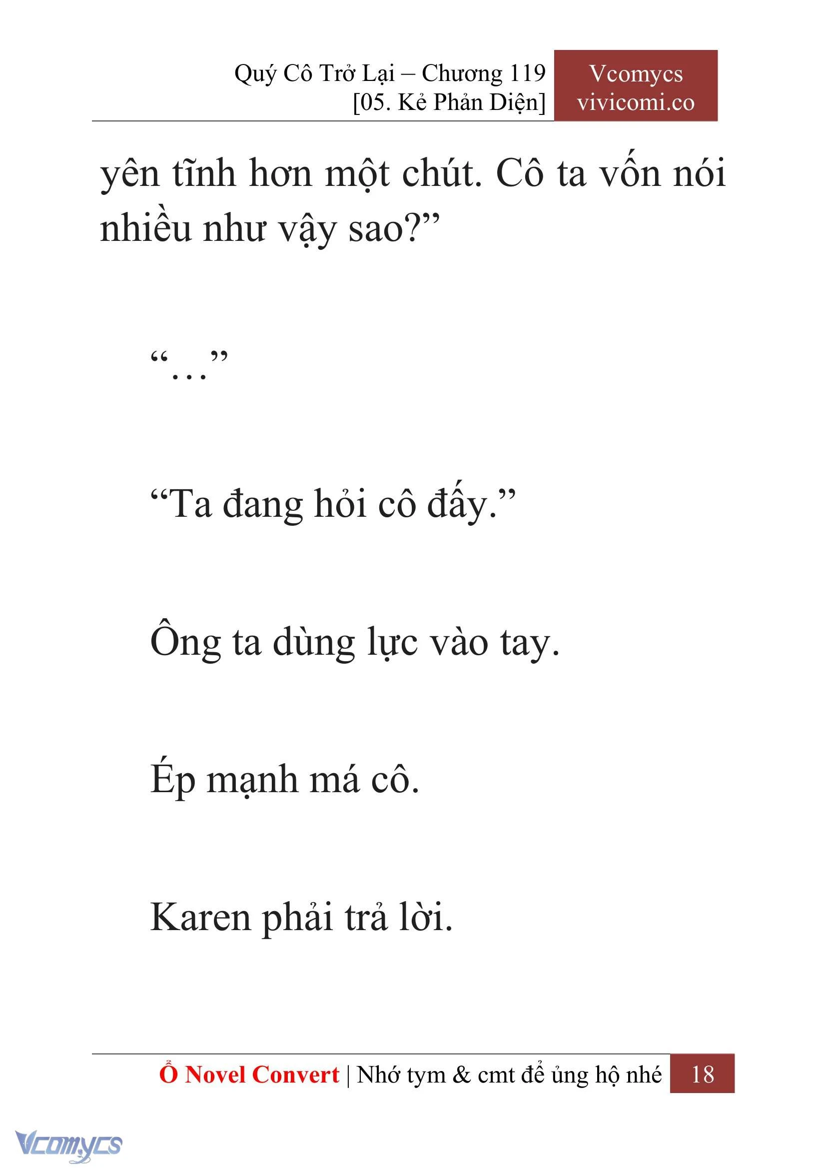 [Novel] Quý Cô Trở Lại Chapter  119 - 20