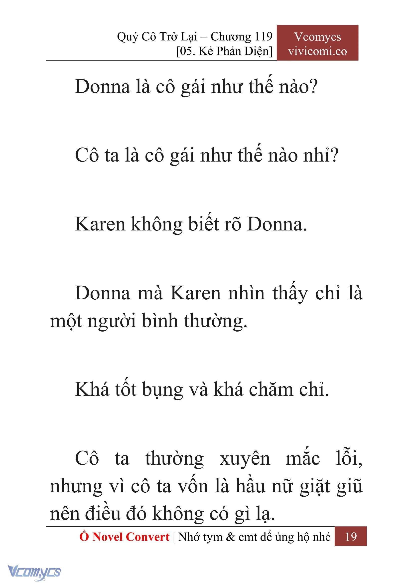 [Novel] Quý Cô Trở Lại Chapter  119 - 21