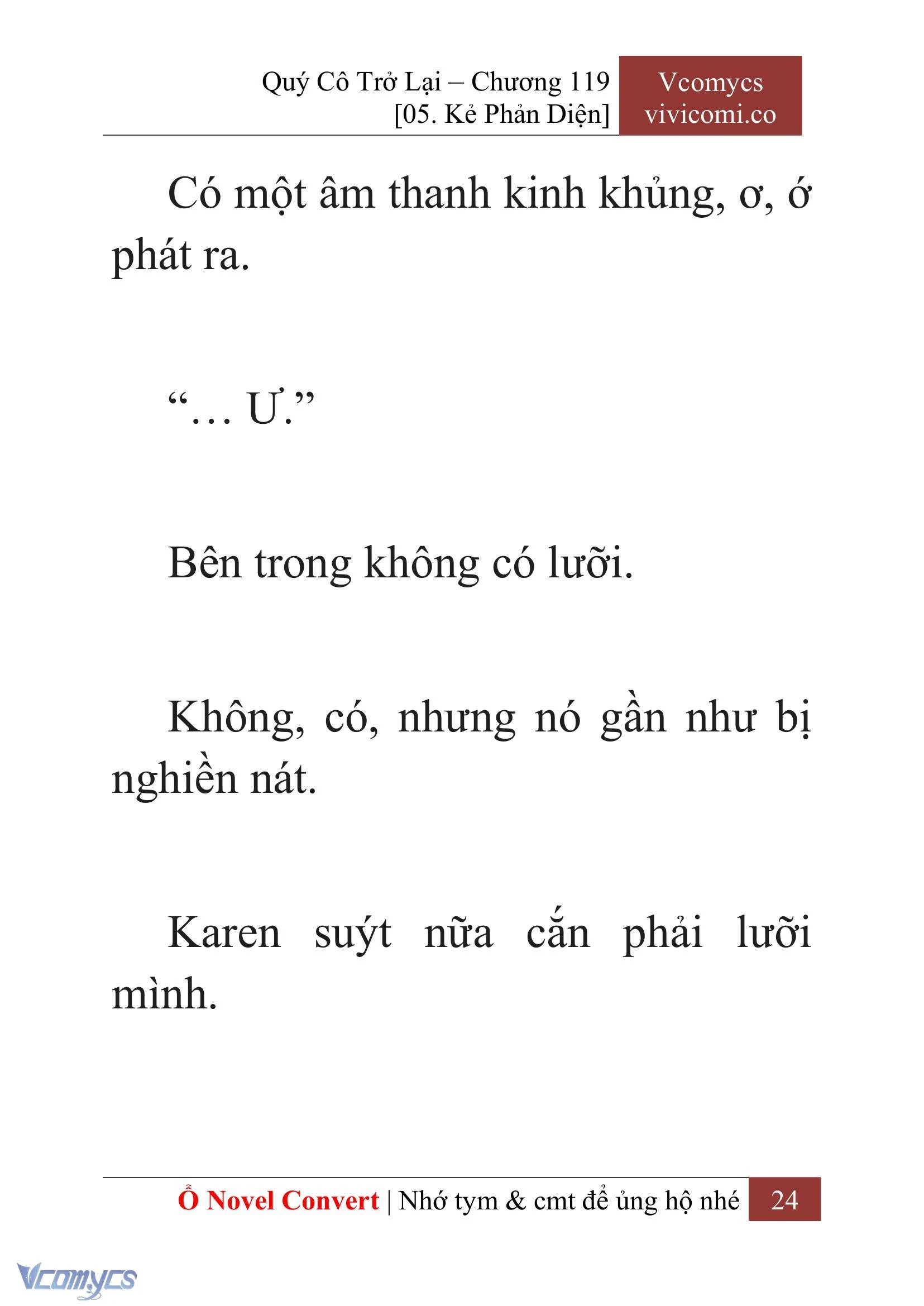 [Novel] Quý Cô Trở Lại Chapter  119 - 26