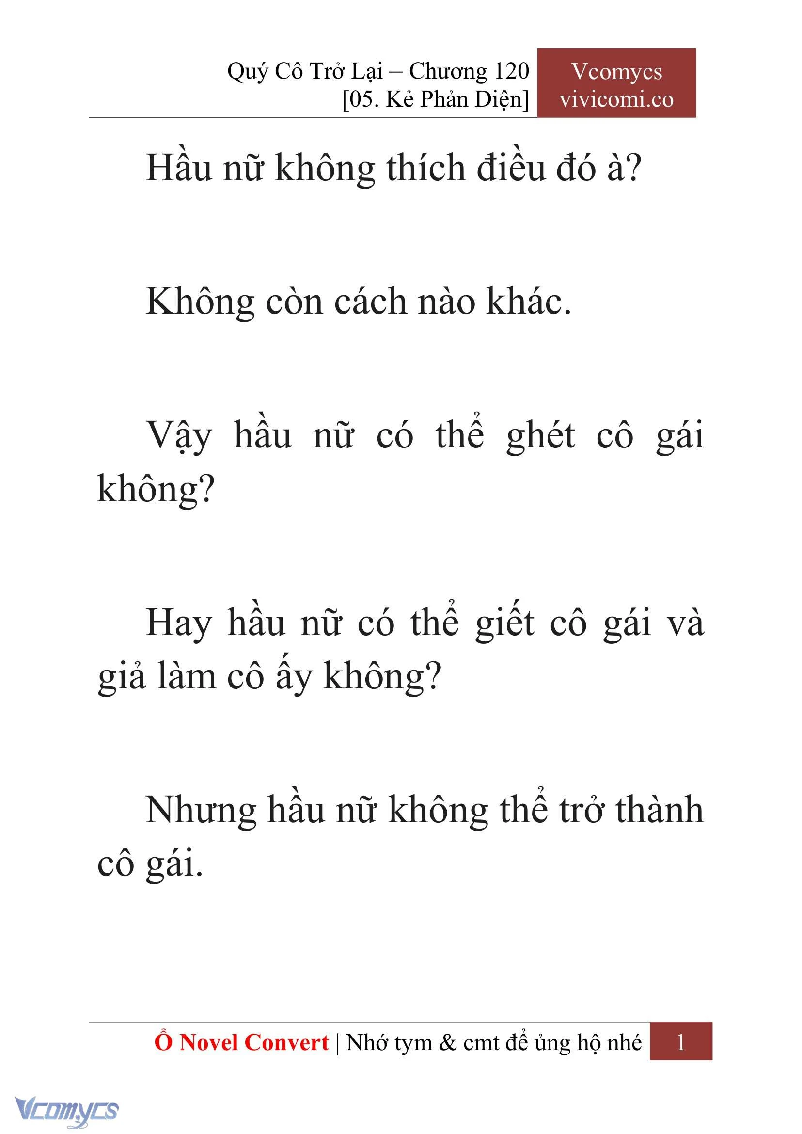 [Novel] Quý Cô Trở Lại Chapter  120 - 3