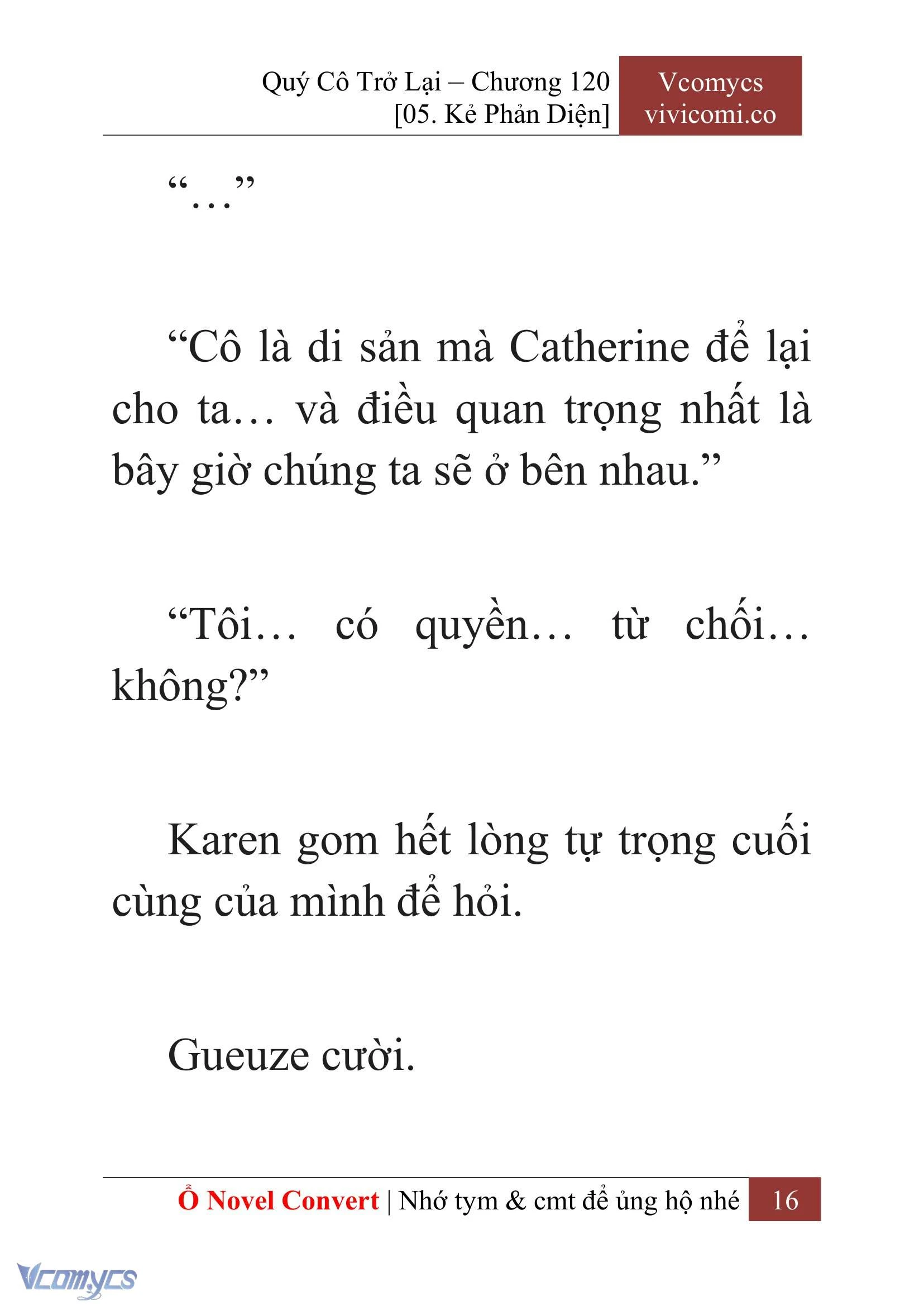 [Novel] Quý Cô Trở Lại Chapter  120 - 18