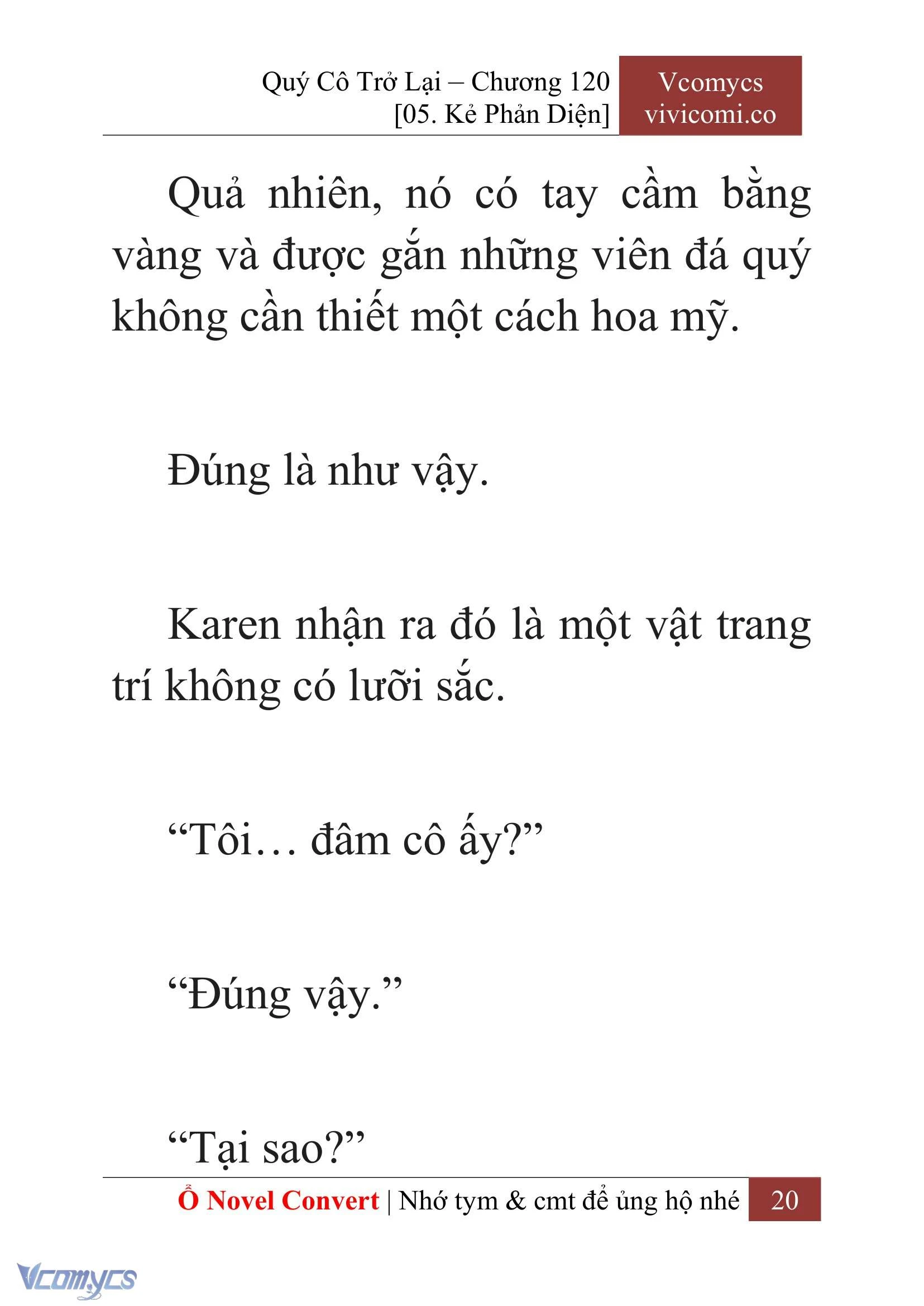 [Novel] Quý Cô Trở Lại Chapter  120 - 22