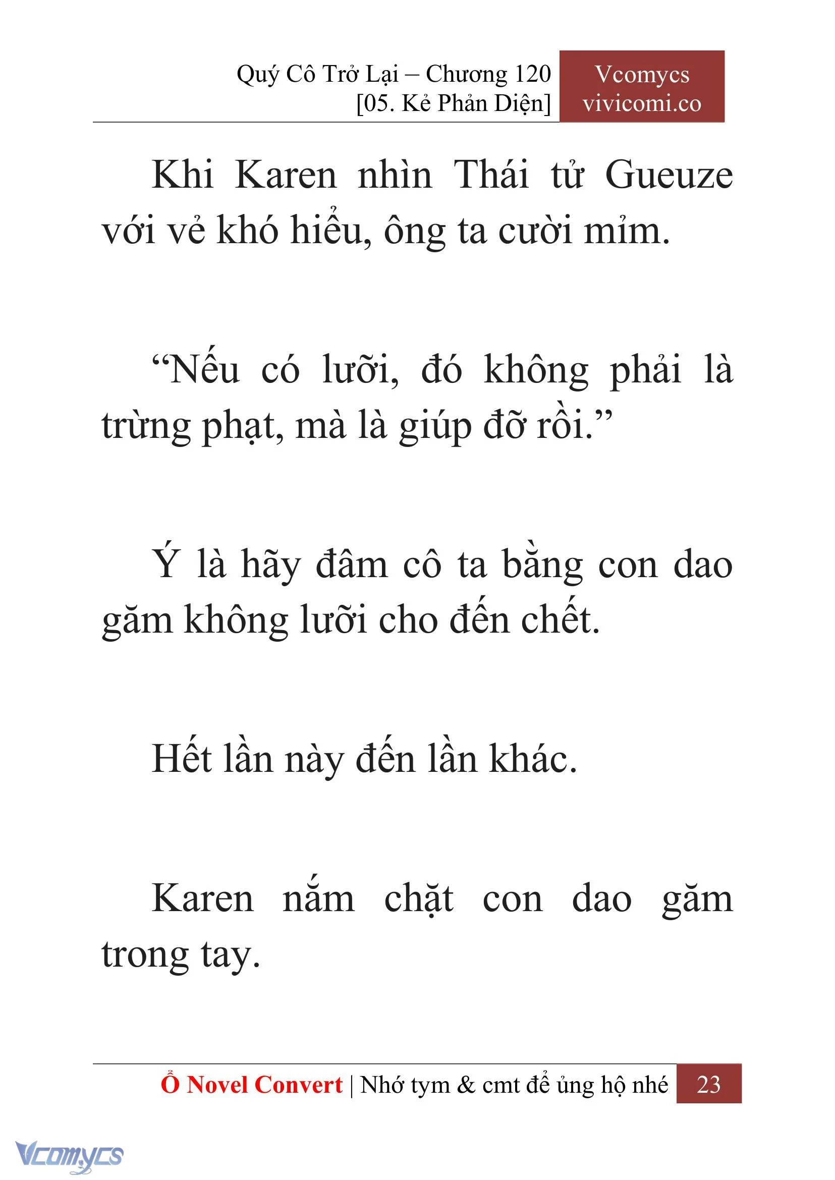 [Novel] Quý Cô Trở Lại Chapter  120 - 25