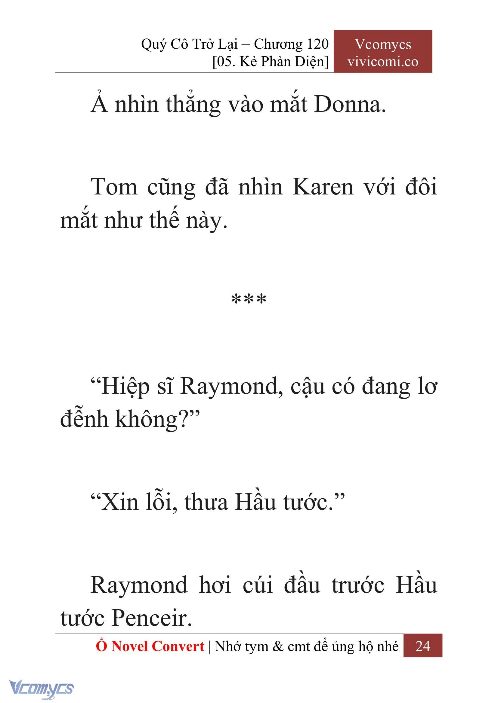 [Novel] Quý Cô Trở Lại Chapter  120 - 26