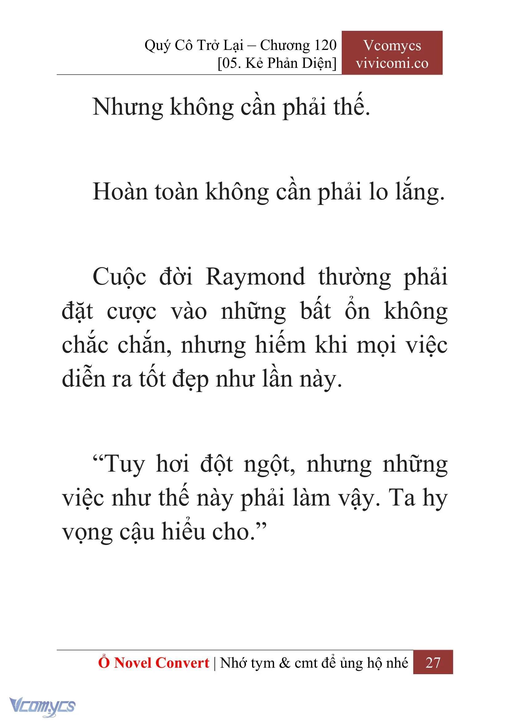 [Novel] Quý Cô Trở Lại Chapter  120 - 29