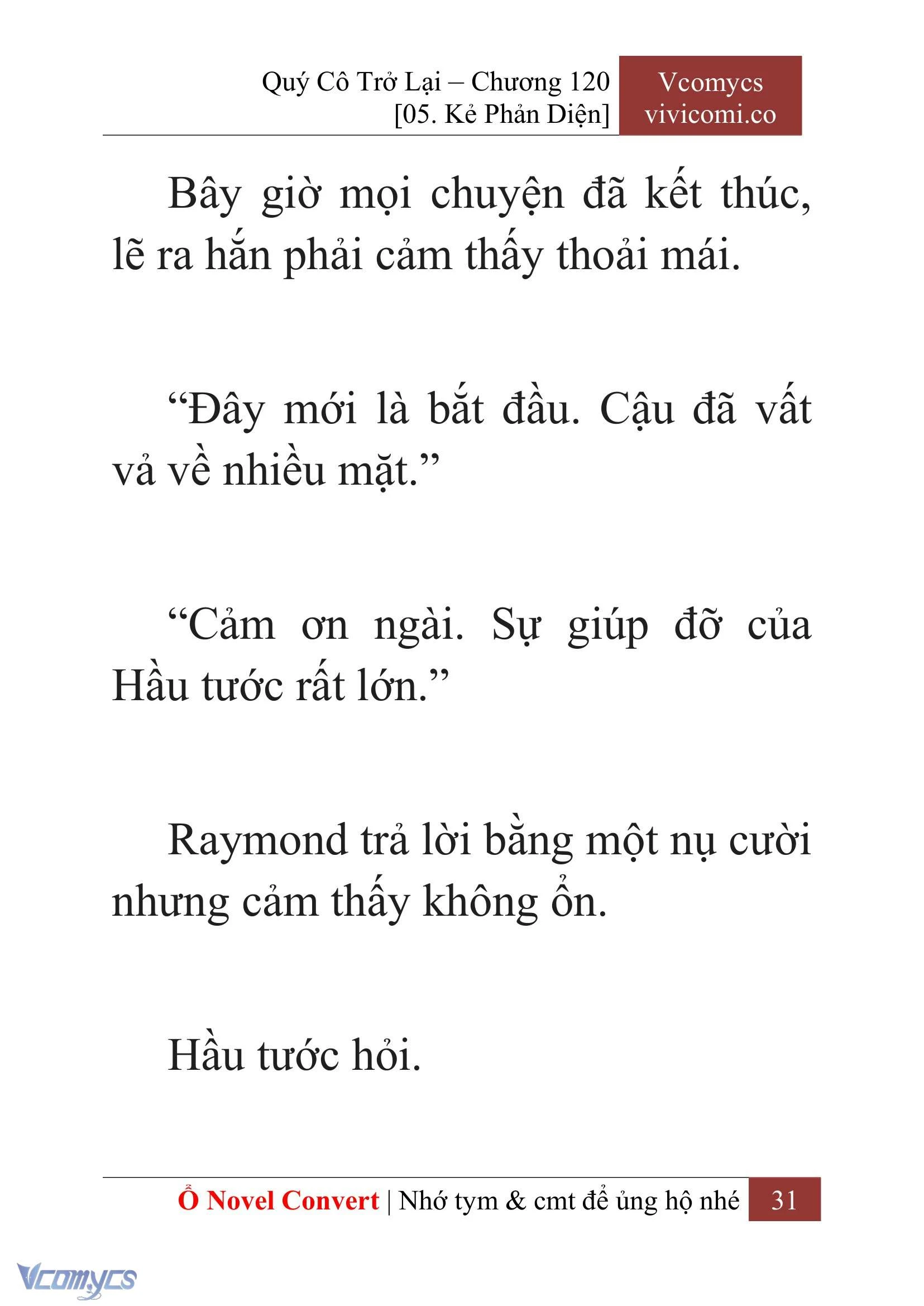 [Novel] Quý Cô Trở Lại Chapter  120 - 33